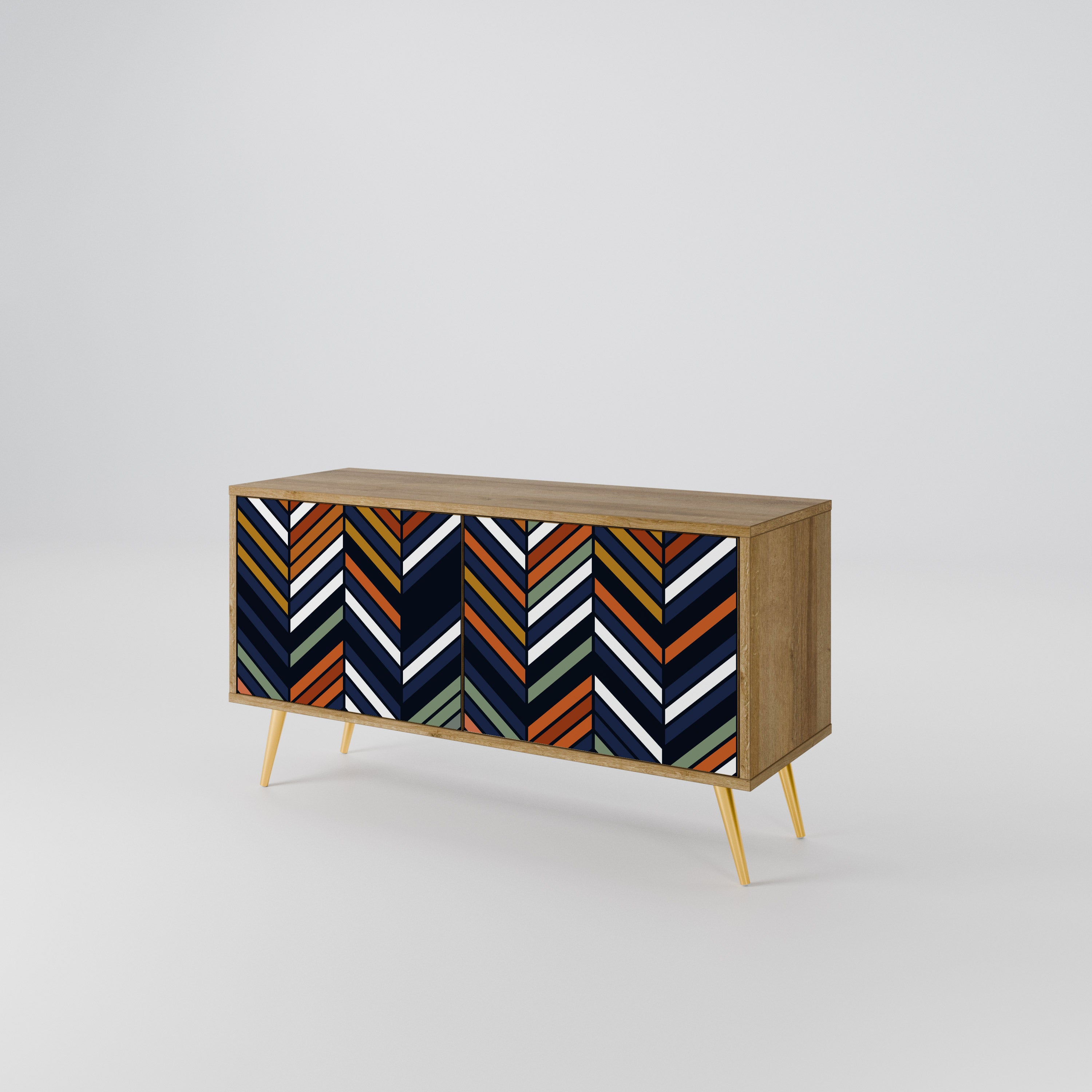 VIBRANT PATCHWORK Compact 2-Door TV Cabinet
