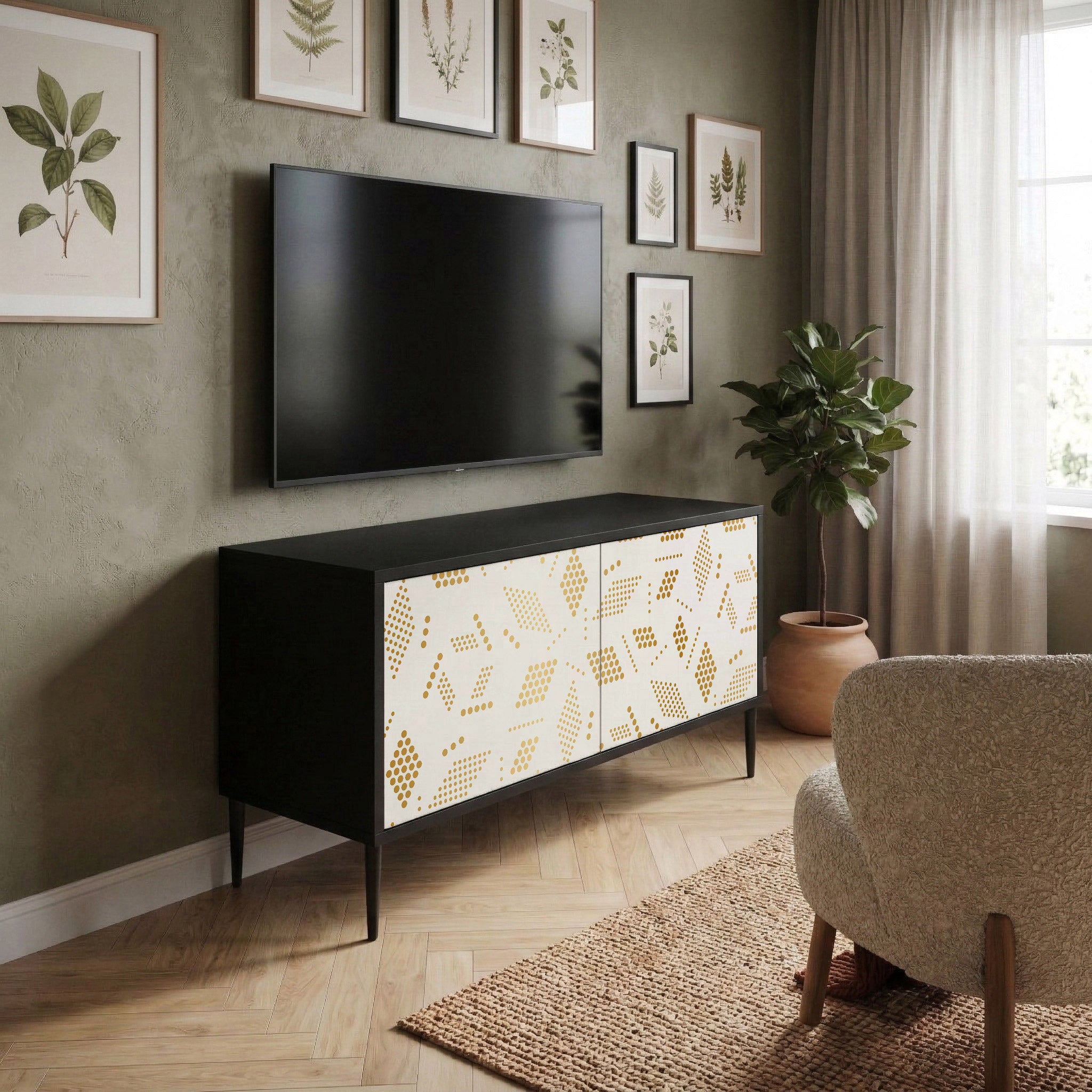 SPOTTED DAZE Compact 2-Door TV Cabinet