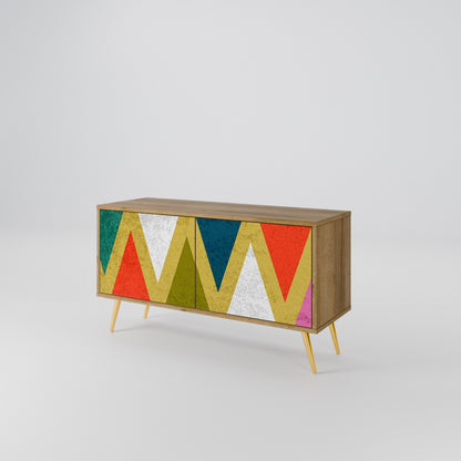 COLORFUL TRIANGLES Kompaktes 2-türiges TV-Lowboard