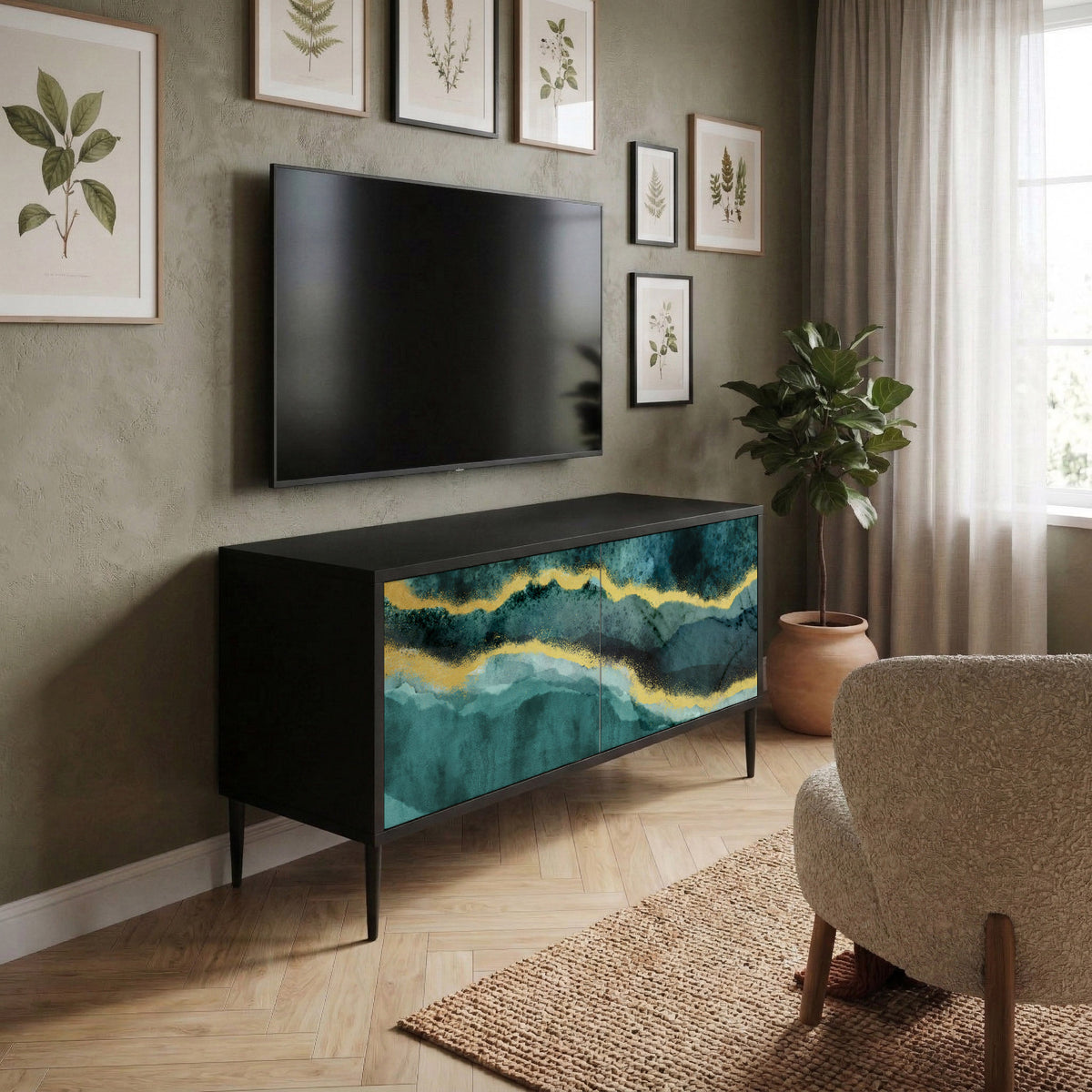 GOLDRUSH ODYSSEY Kompaktes 2-türiges TV-Lowboard