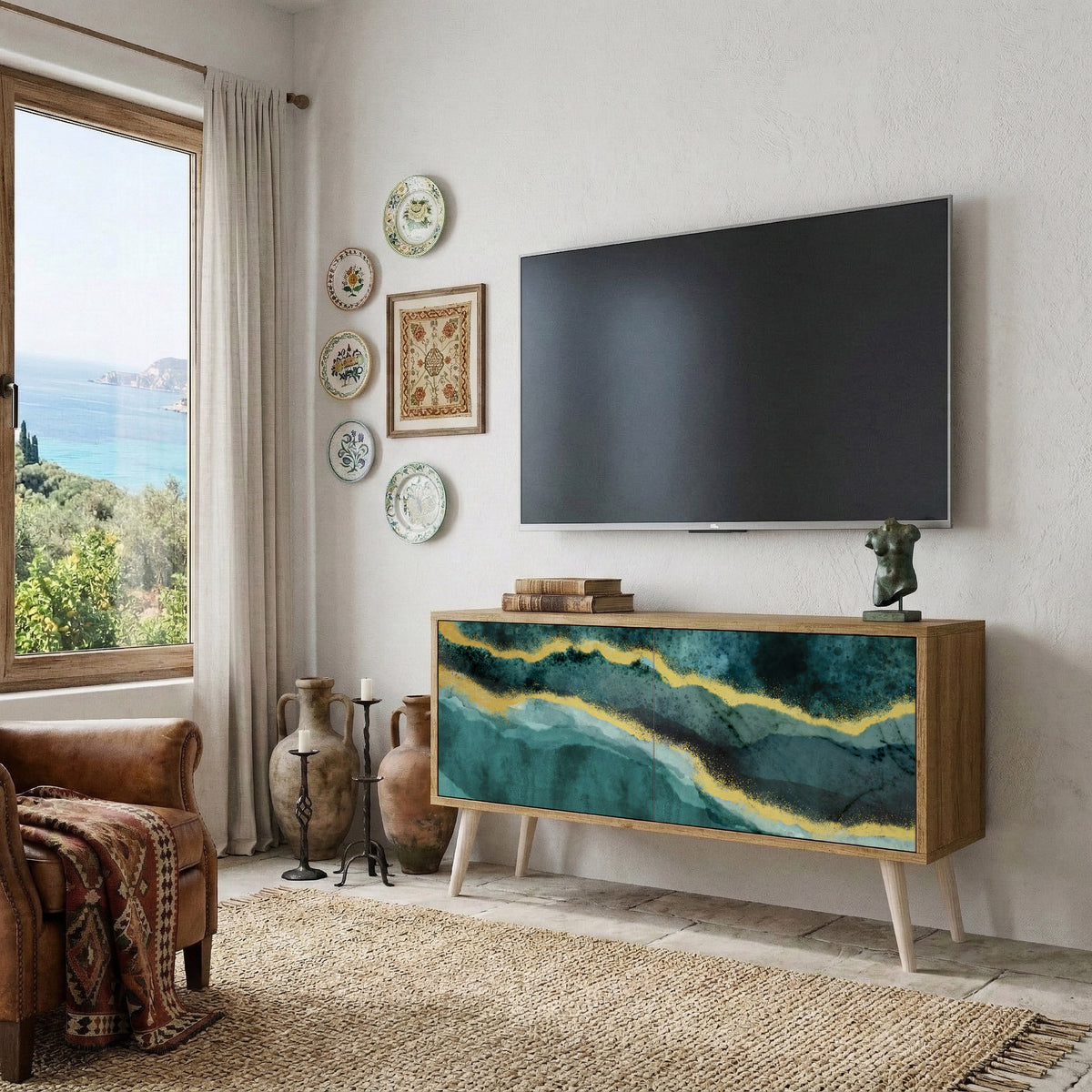GOLDRUSH ODYSSEY Kompaktes 2-türiges TV-Lowboard