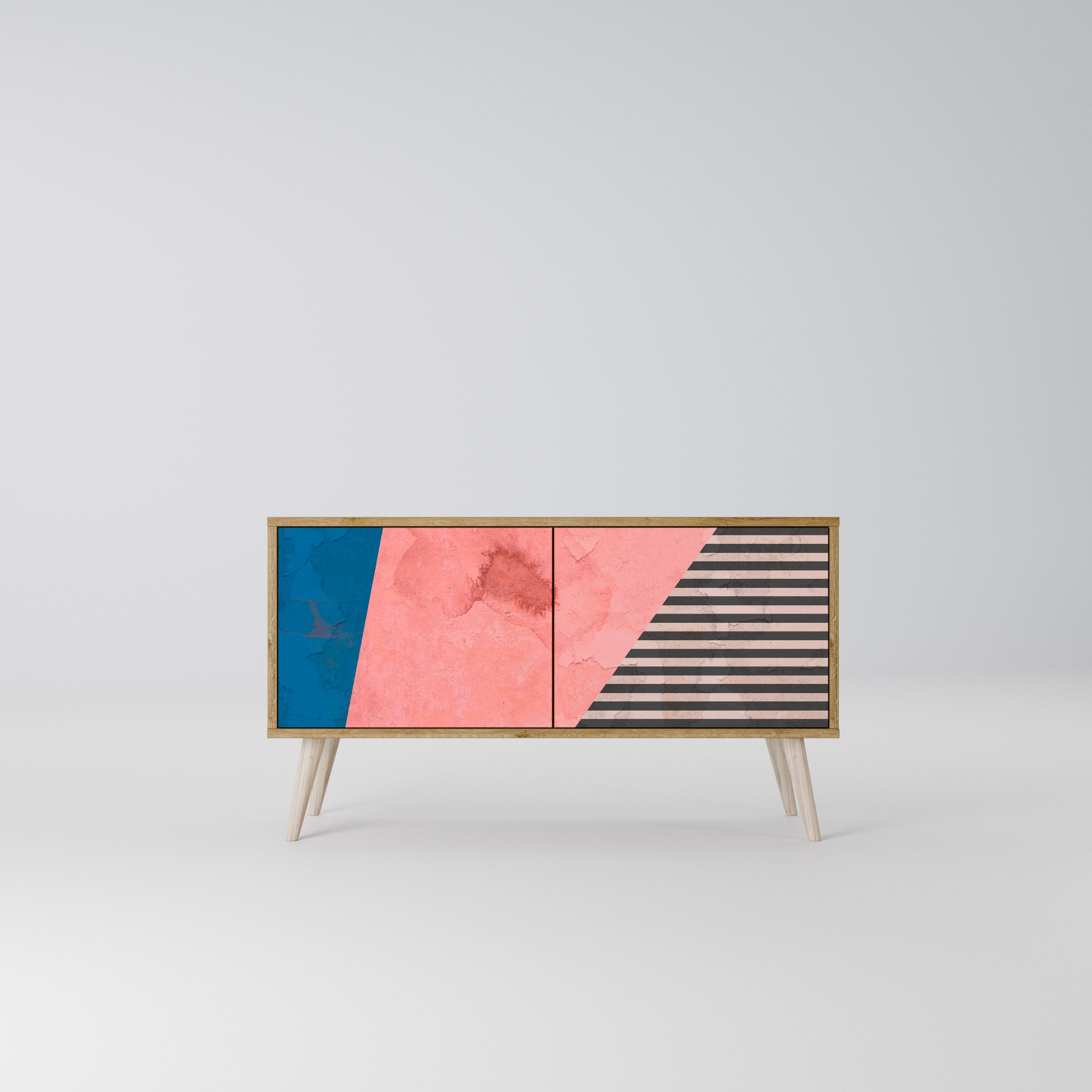 GLAMOROUS STRIPE Compact 2-Door TV Cabinet