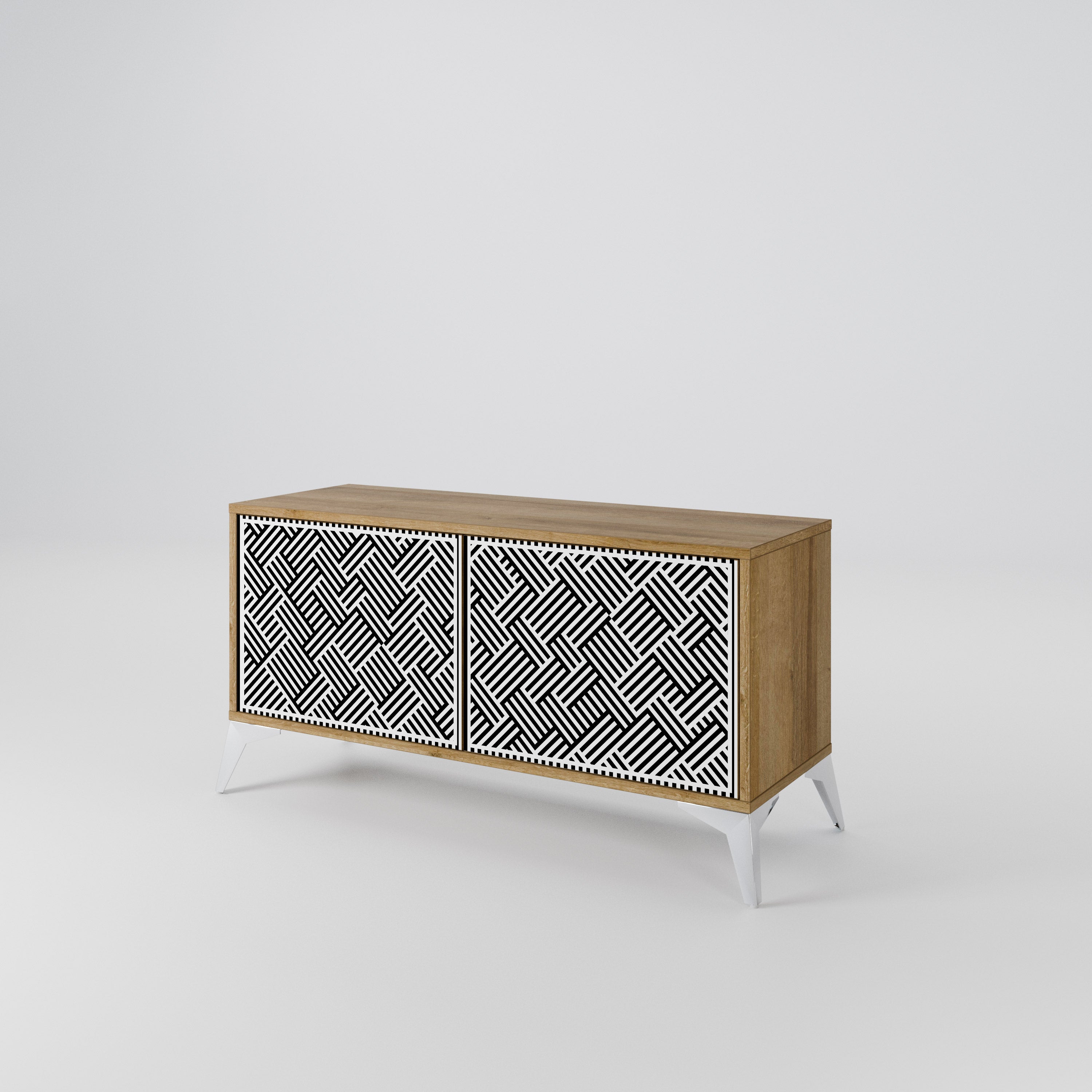 TEMPORARY SEQUENCE Compact 2-Door TV Cabinet