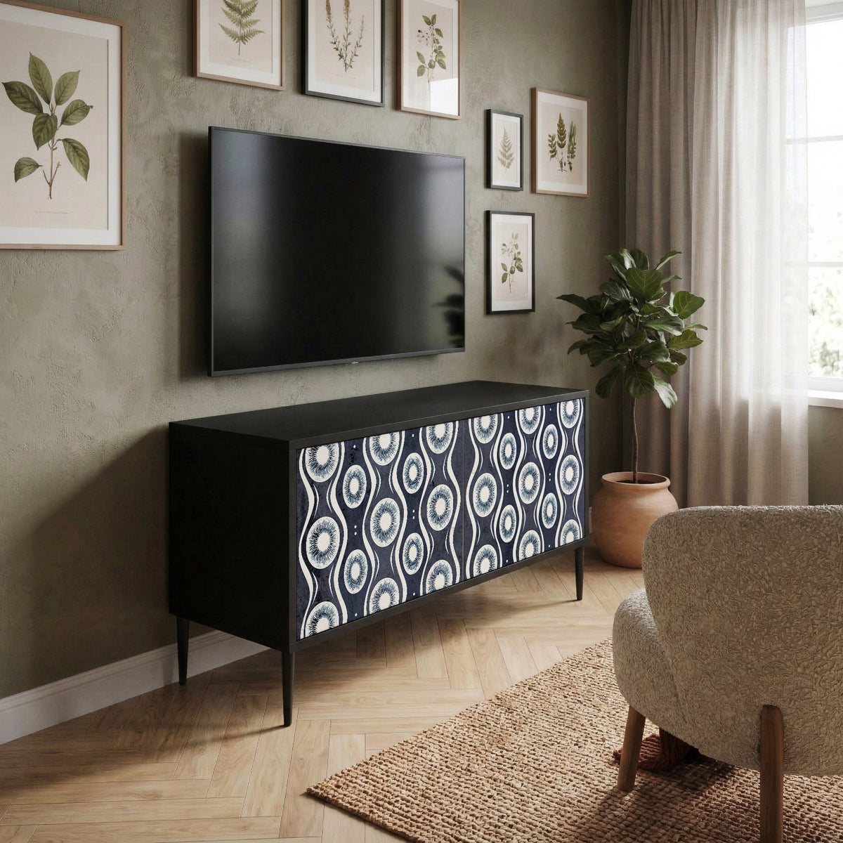 GRAPHITE EYES Kompaktes 2-türiges TV-Lowboard