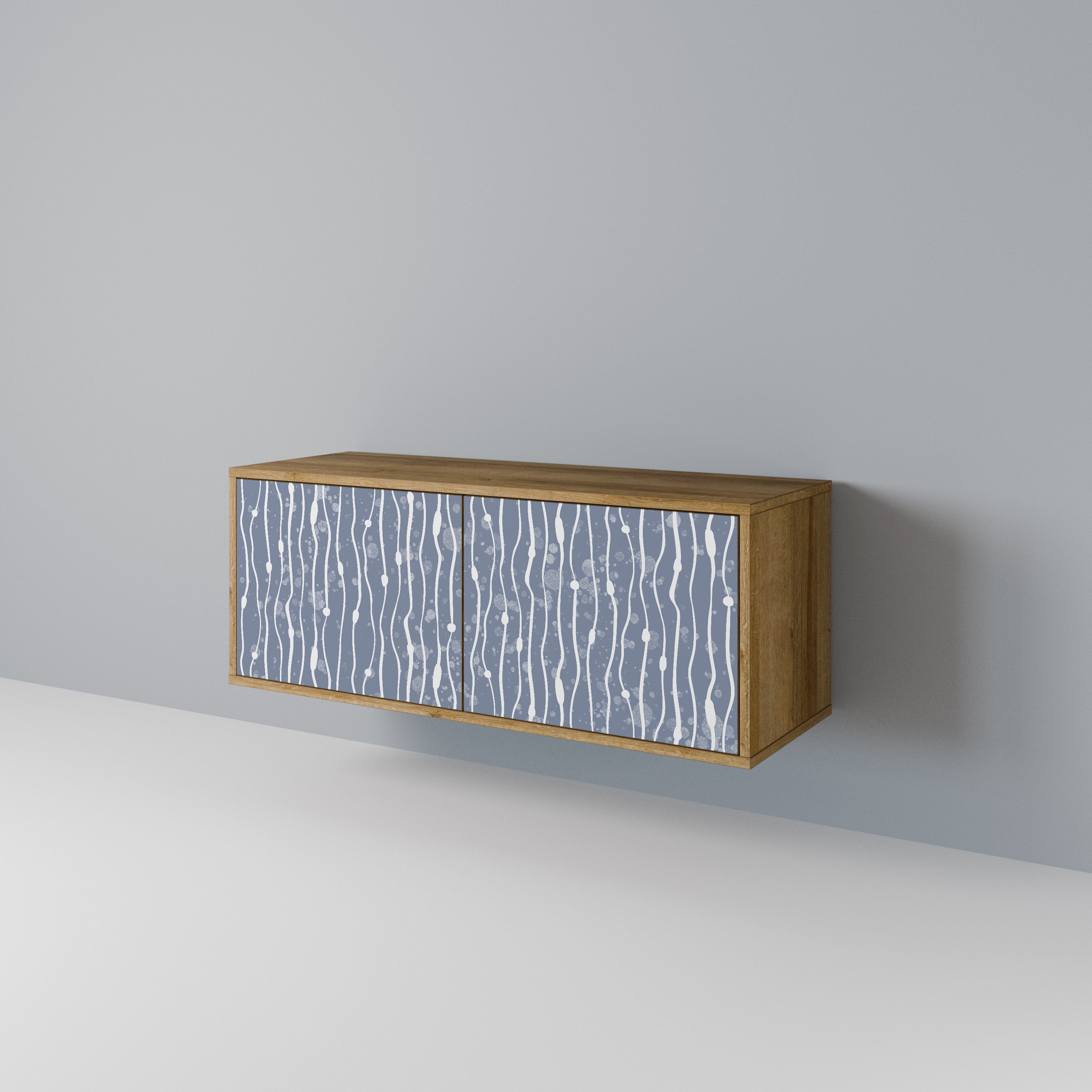 GRAPHITE RAIN Compact 2-Door TV Cabinet