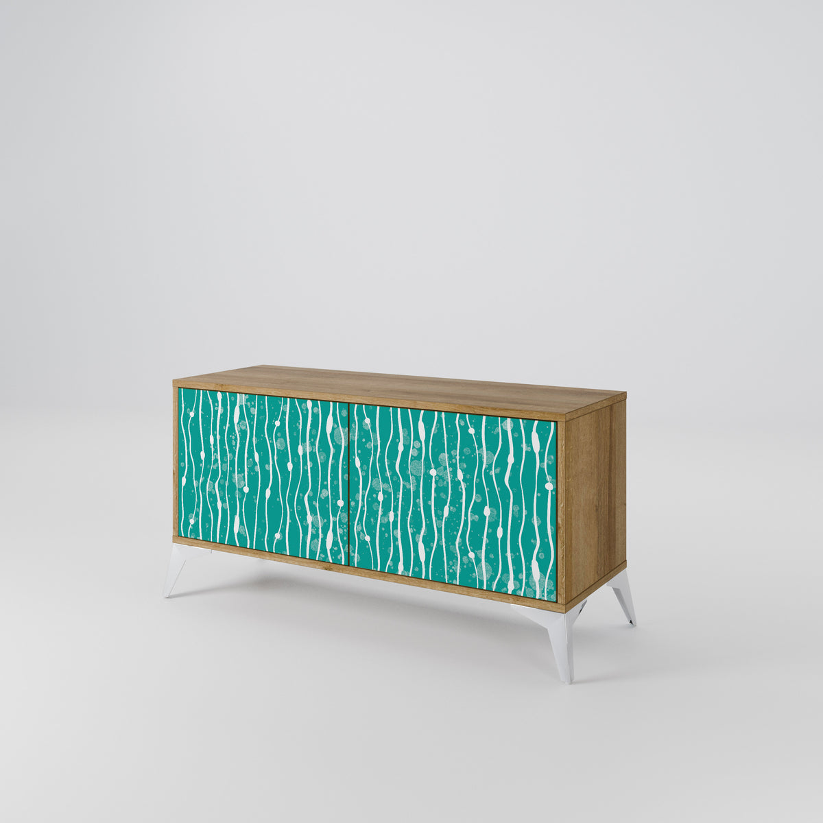 TURQUOISE RAIN Kompaktes 2-türiges TV-Lowboard