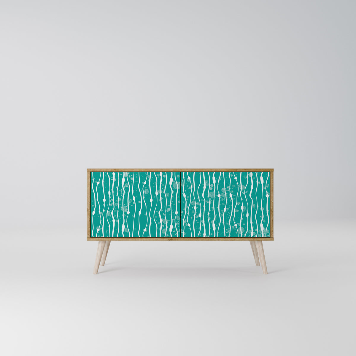 TURQUOISE RAIN Kompaktes 2-türiges TV-Lowboard