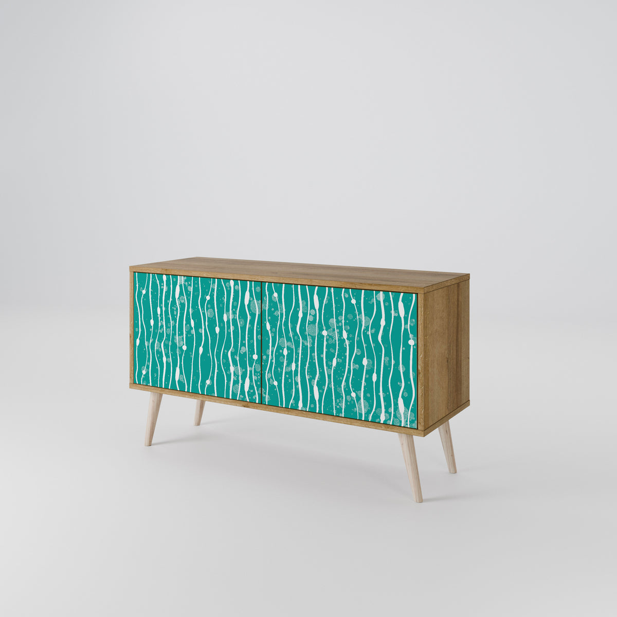 TURQUOISE RAIN Kompaktes 2-türiges TV-Lowboard