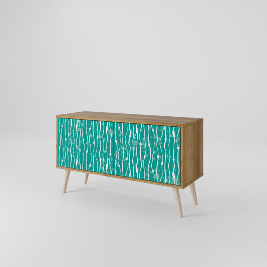 TURQUOISE RAIN Kompaktes 2-türiges TV-Lowboard