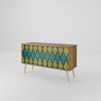 POLYGONS Kompaktes 2-türiges TV-Lowboard