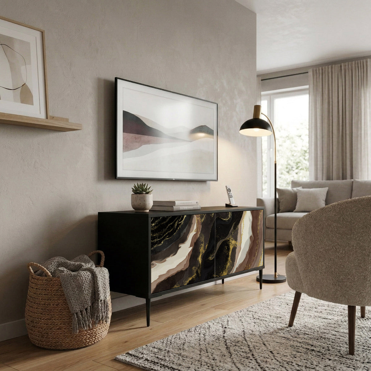 GOLD DUST Kompaktes 2-türiges TV-Lowboard