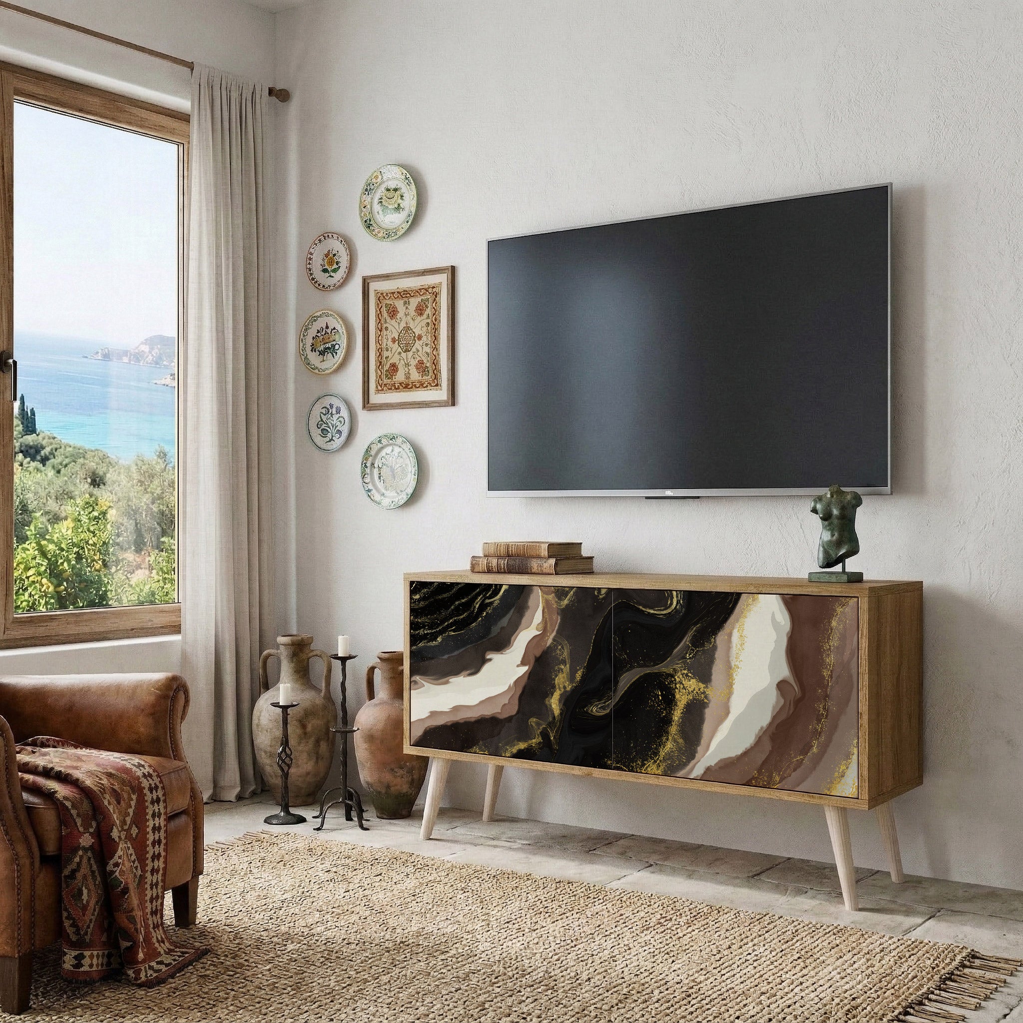 GOLD DUST Compact 2-Door TV Cabinet