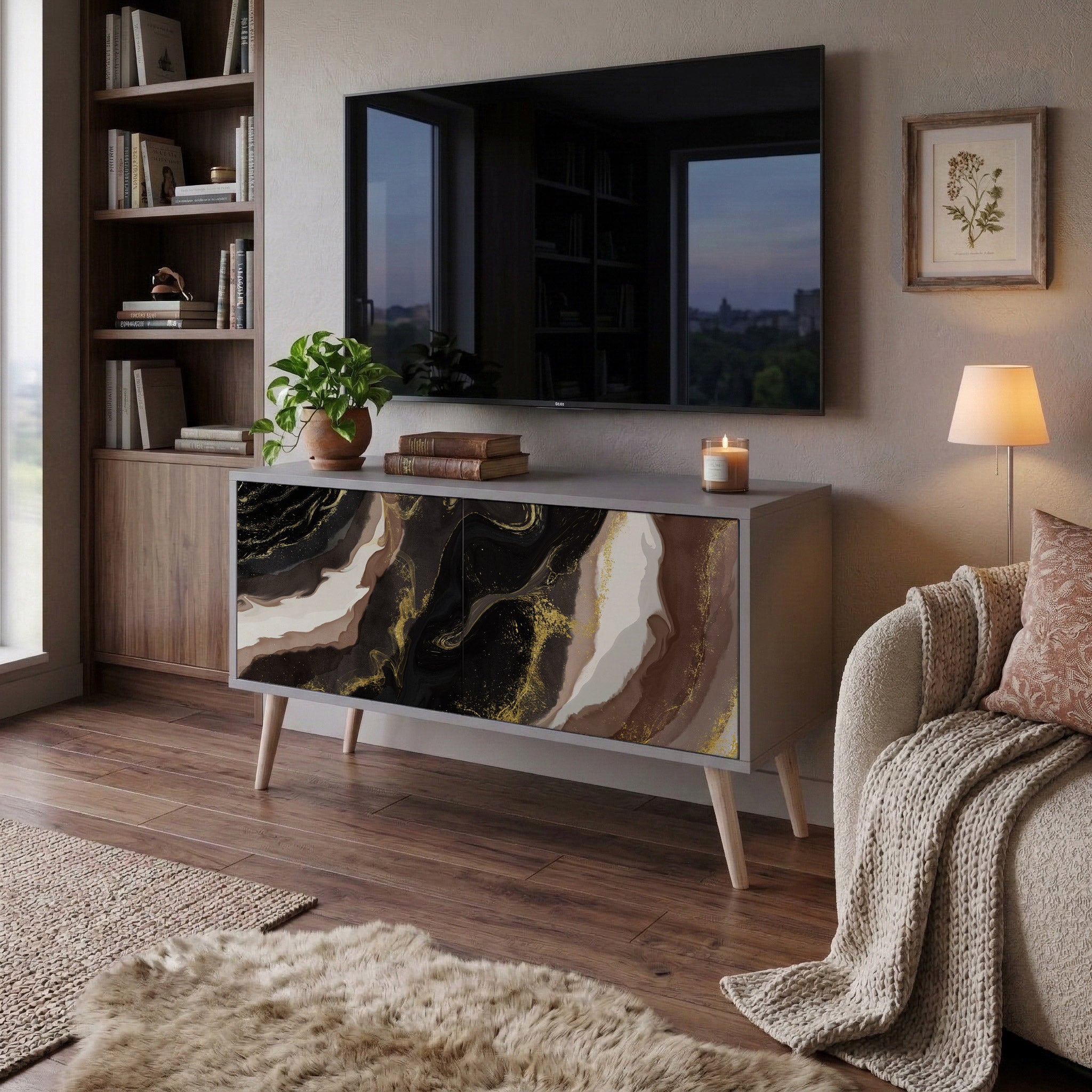 GOLD DUST Compact 2-Door TV Cabinet