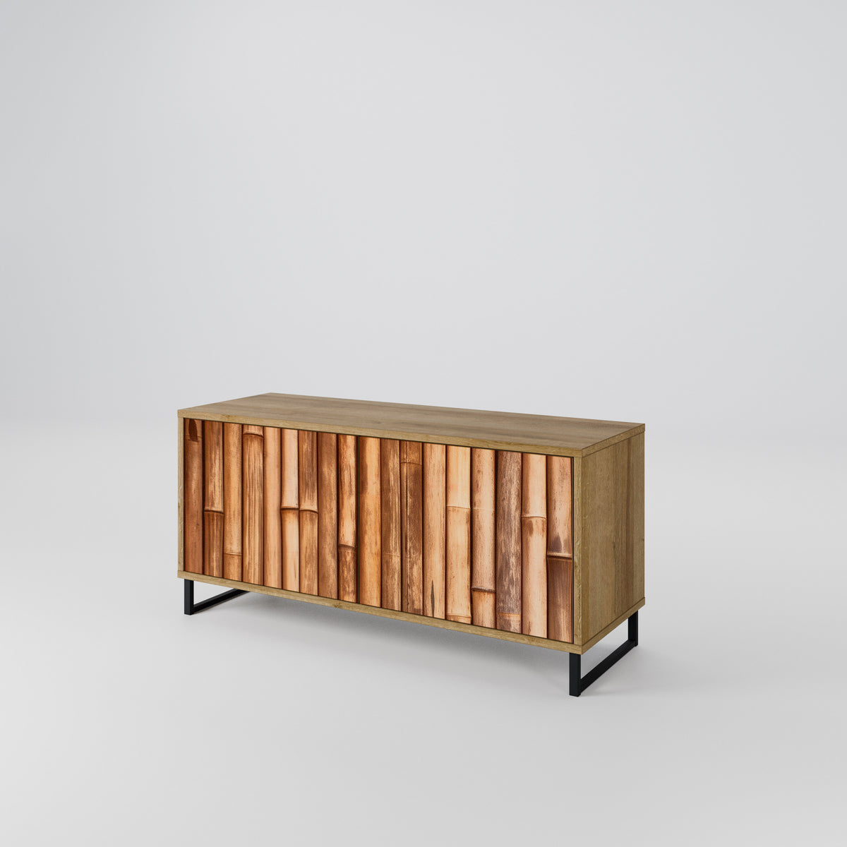 NATURAL WOOD Kompaktes 2-türiges TV-Lowboard