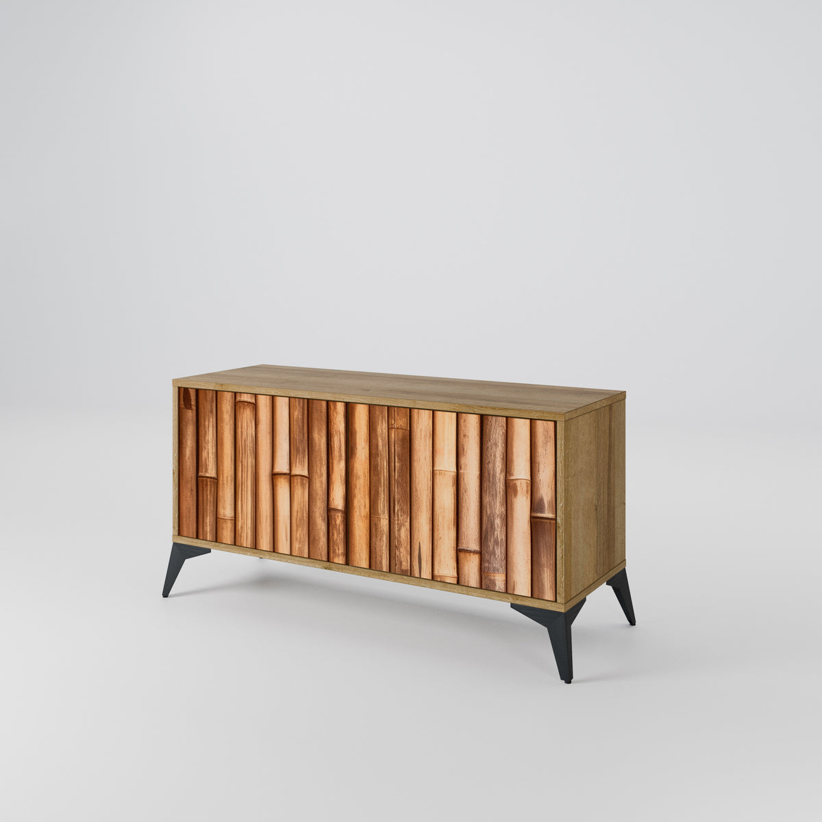 NATURAL WOOD Kompaktes 2-türiges TV-Lowboard