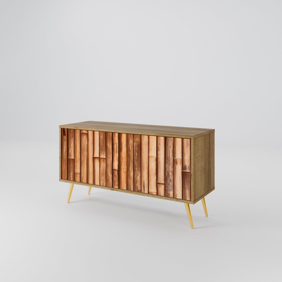 NATURAL WOOD Kompaktes 2-türiges TV-Lowboard