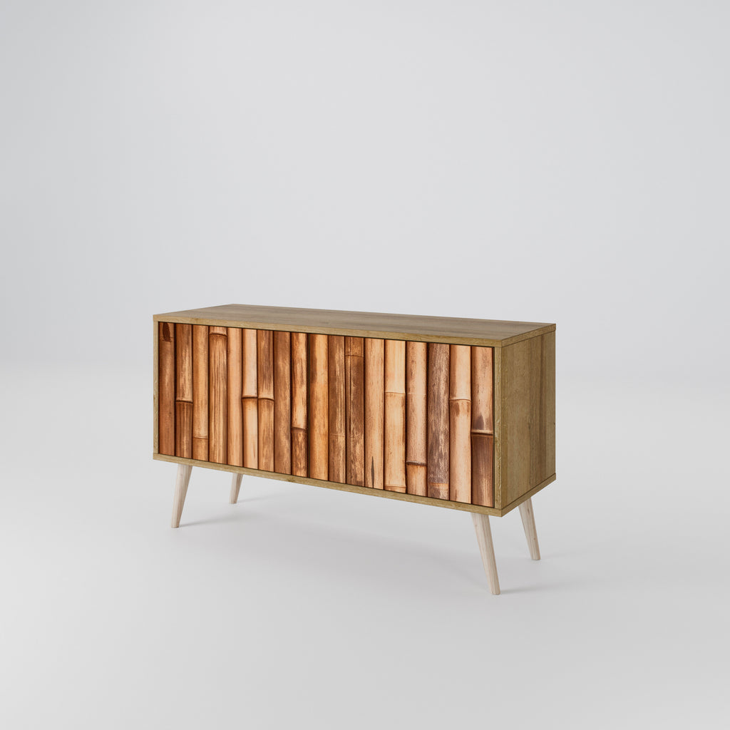 NATURAL WOOD Kompaktes 2-türiges TV-Lowboard