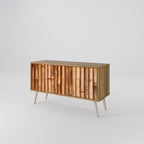 NATURAL WOOD Kompaktes 2-türiges TV-Lowboard