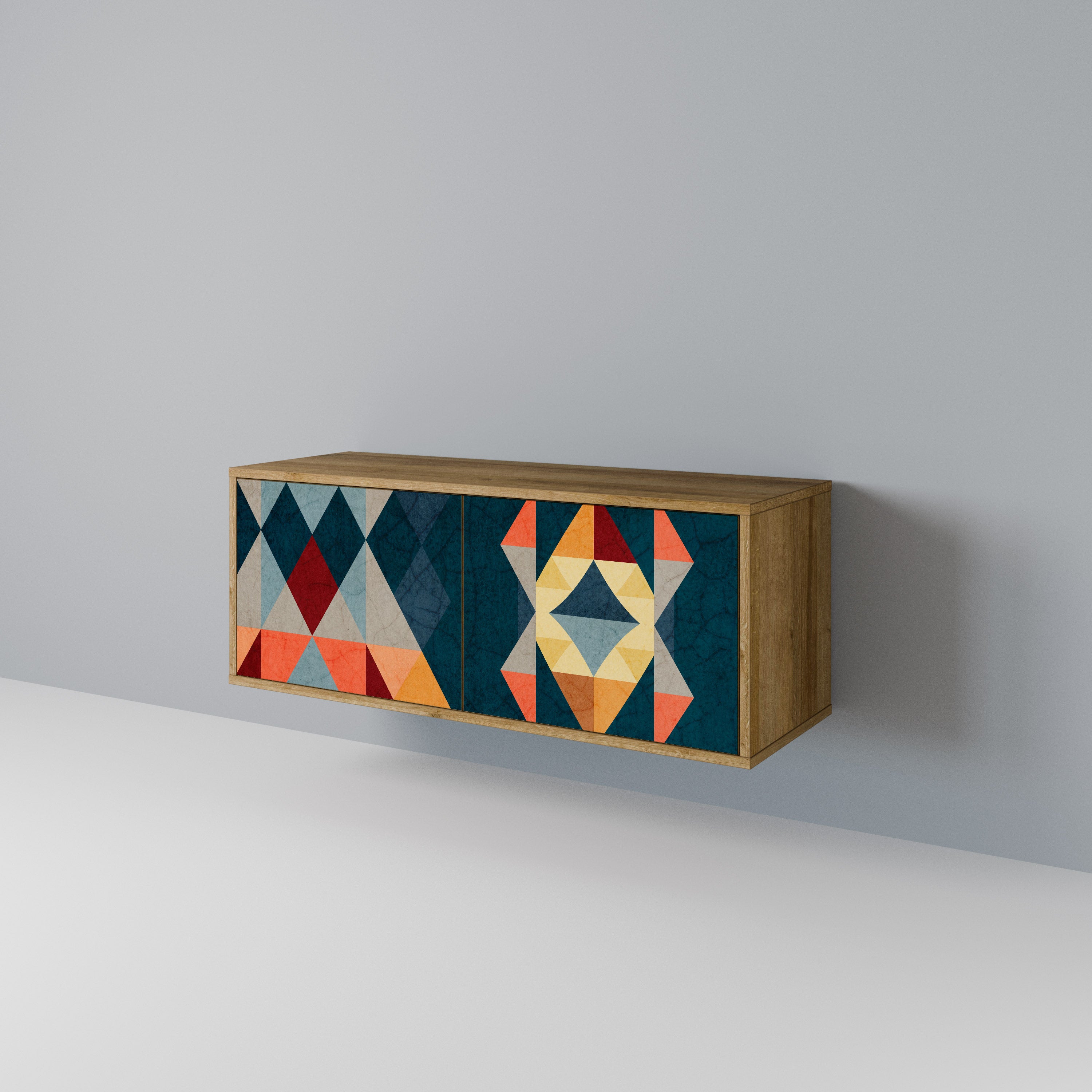 CRACKED ILLUSION Compact 2-Door TV Cabinet