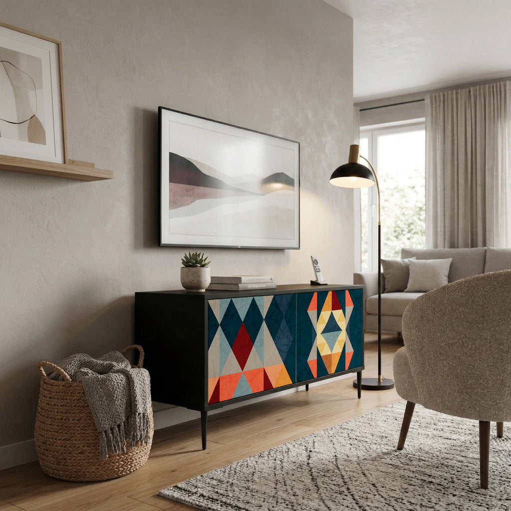 CRACKED ILLUSION Kompaktes 2-türiges TV-Lowboard