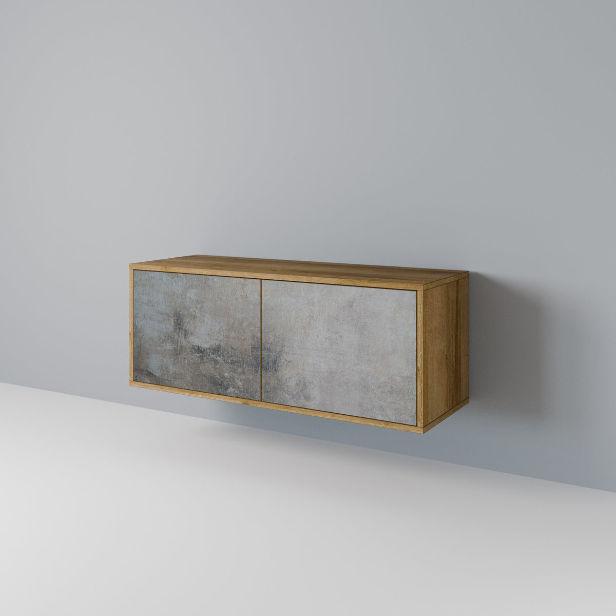 CONCRETE WALL Kompaktes 2-türiges TV-Lowboard