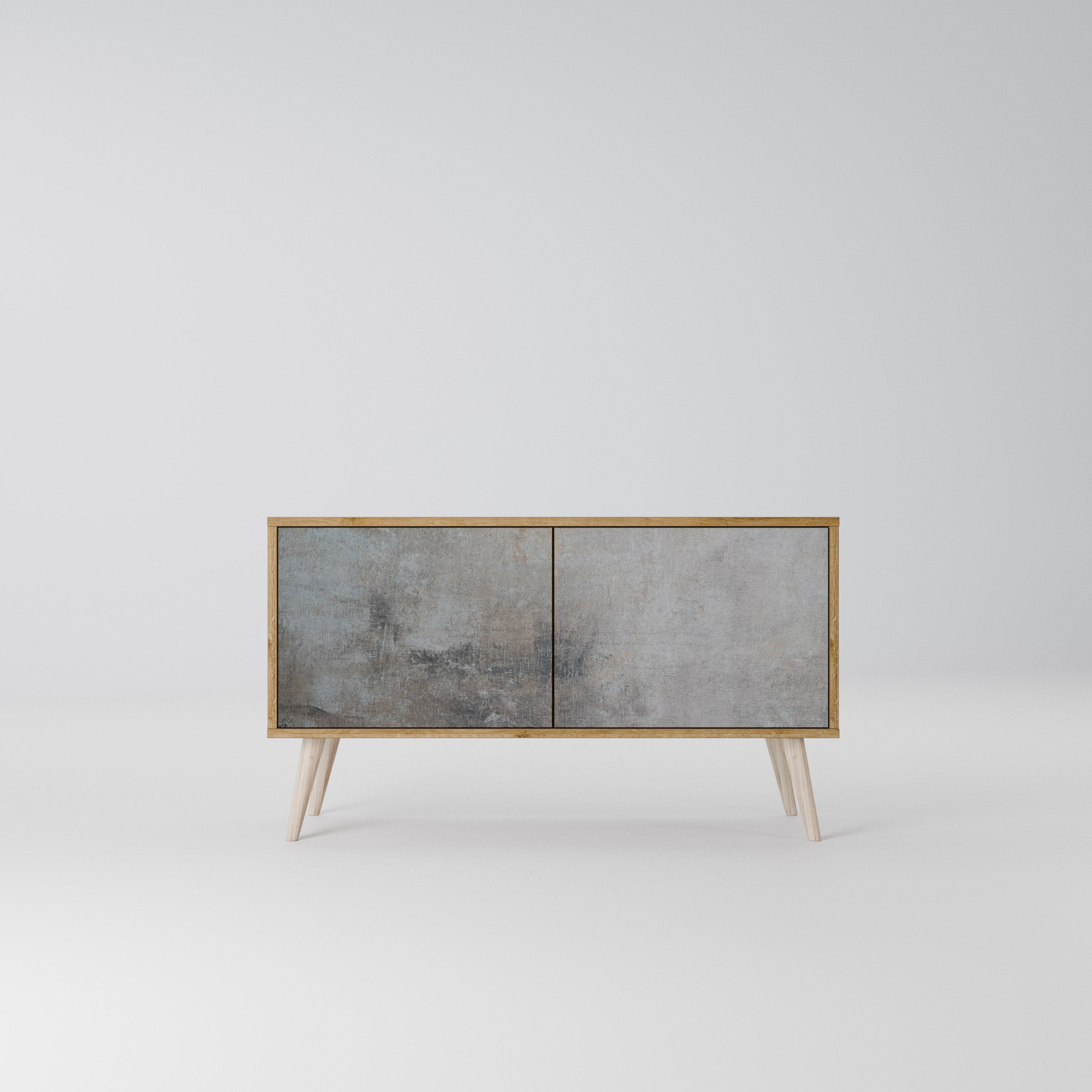 CONCRETE WALL Kompaktes 2-türiges TV-Lowboard