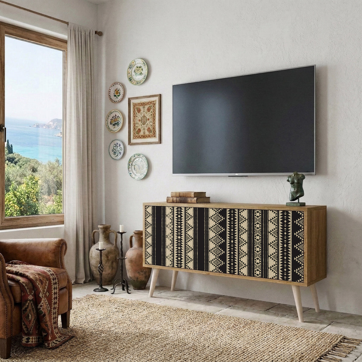 AZTEC Kompaktes 2-türiges TV-Lowboard