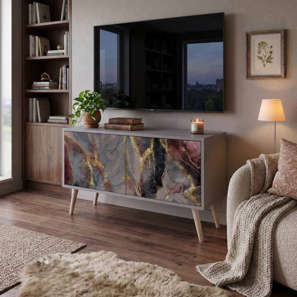 GOLDEN TIDES Compact 2-Door TV Cabinet