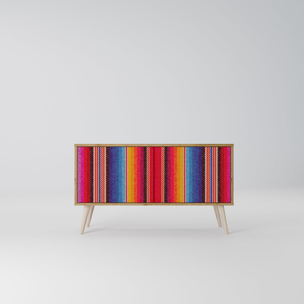 ETHNIC MEXICAN Compact 2-Door TV Cabinet