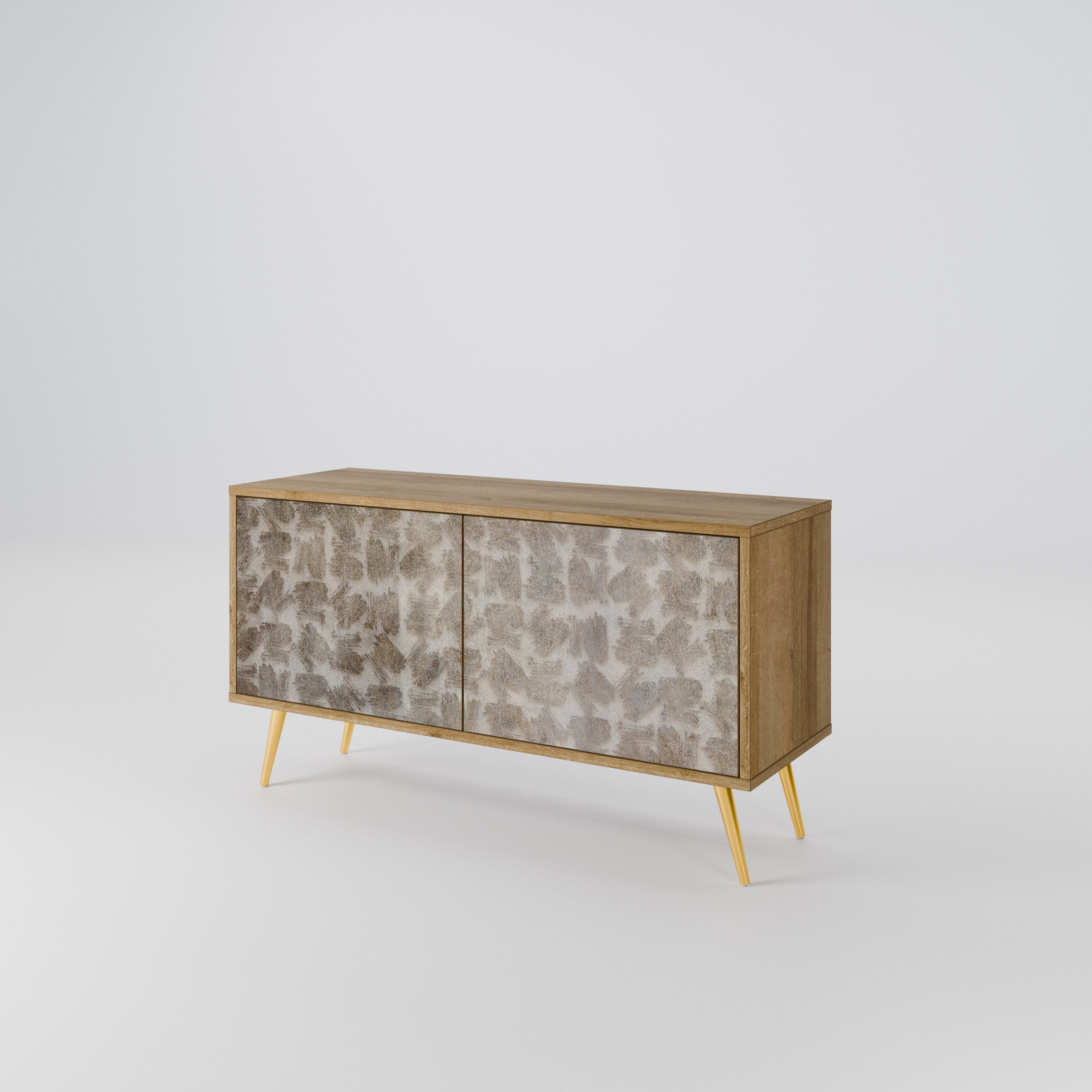 SLIGHTLY BLURRED Compact 2-Door TV Cabinet