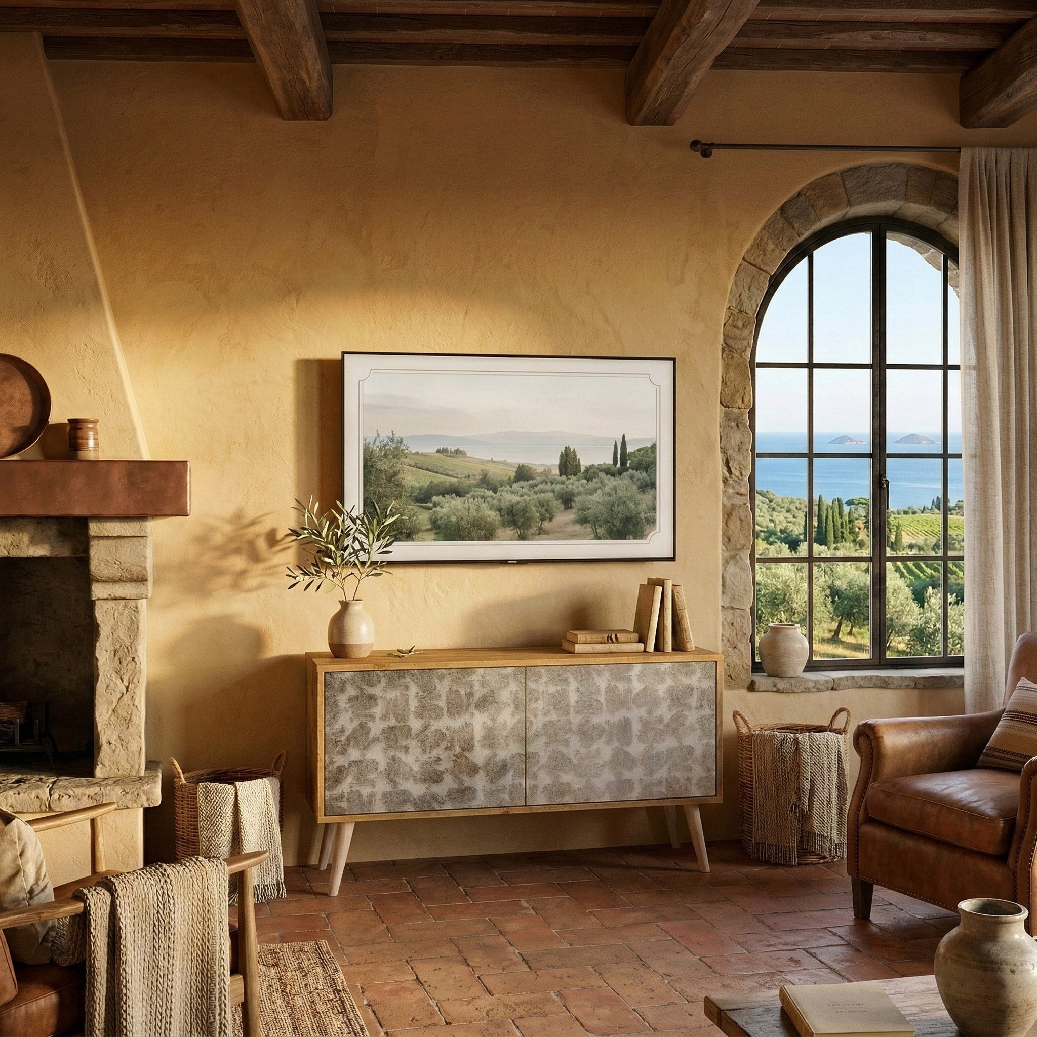 SLIGHTLY BLURRED Compact 2-Door TV Cabinet