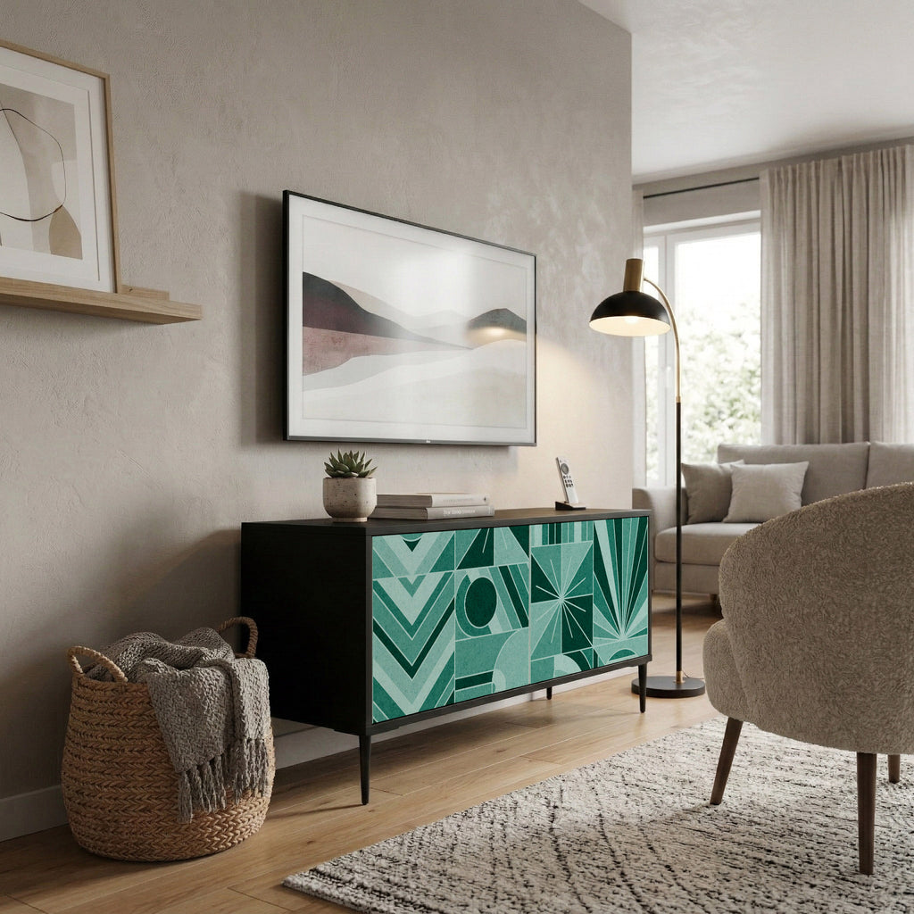 HARMONIC GRID Compact 2-Door TV Cabinet