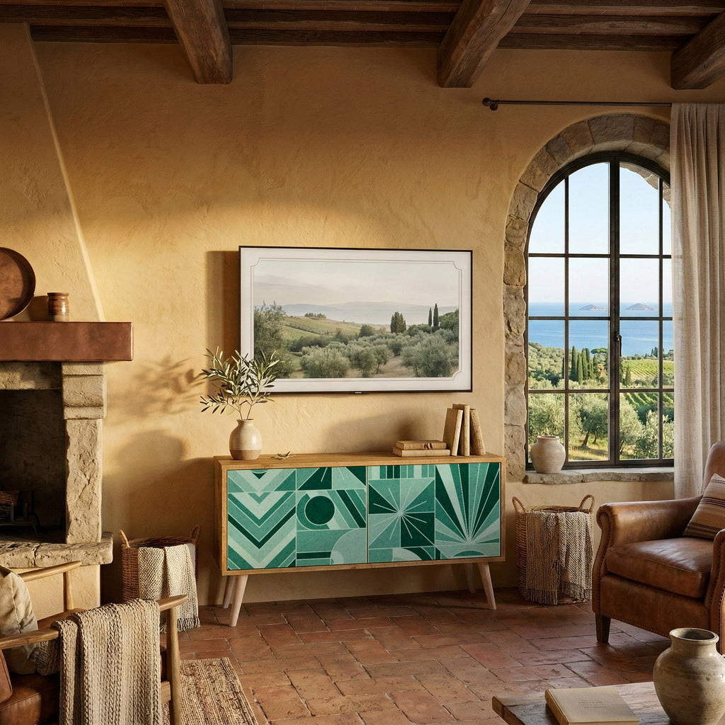 HARMONIC GRID Compact 2-Door TV Cabinet