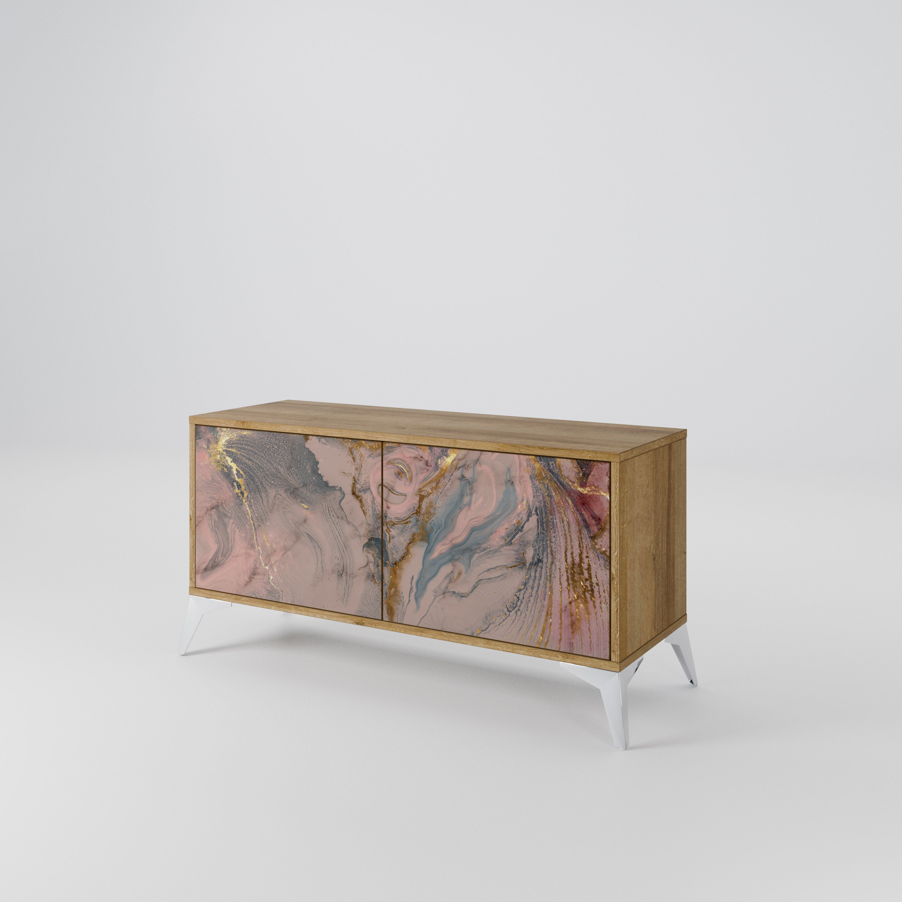 GILDED SWIRLS Compact 2-Door TV Cabinet