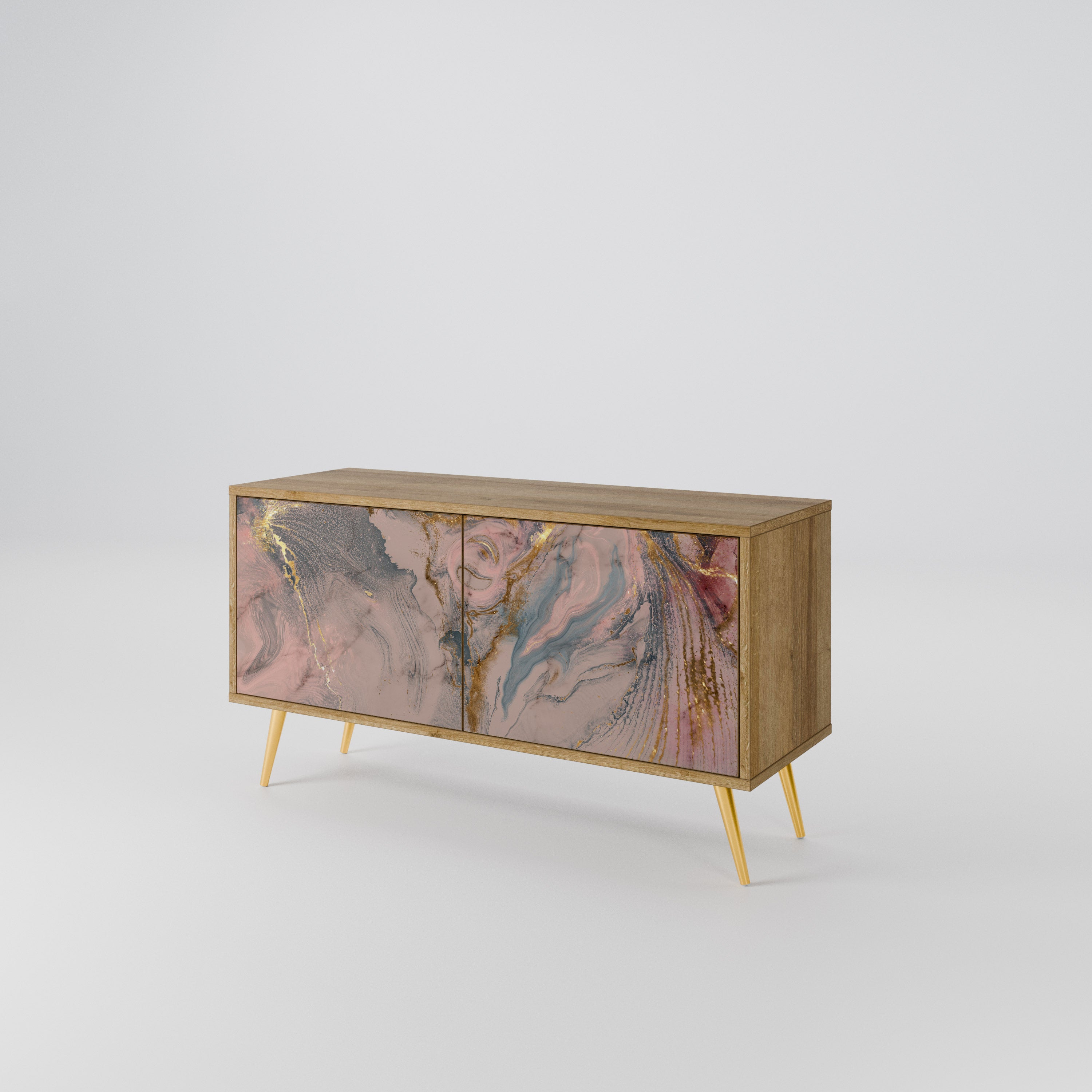 GILDED SWIRLS Compact 2-Door TV Cabinet
