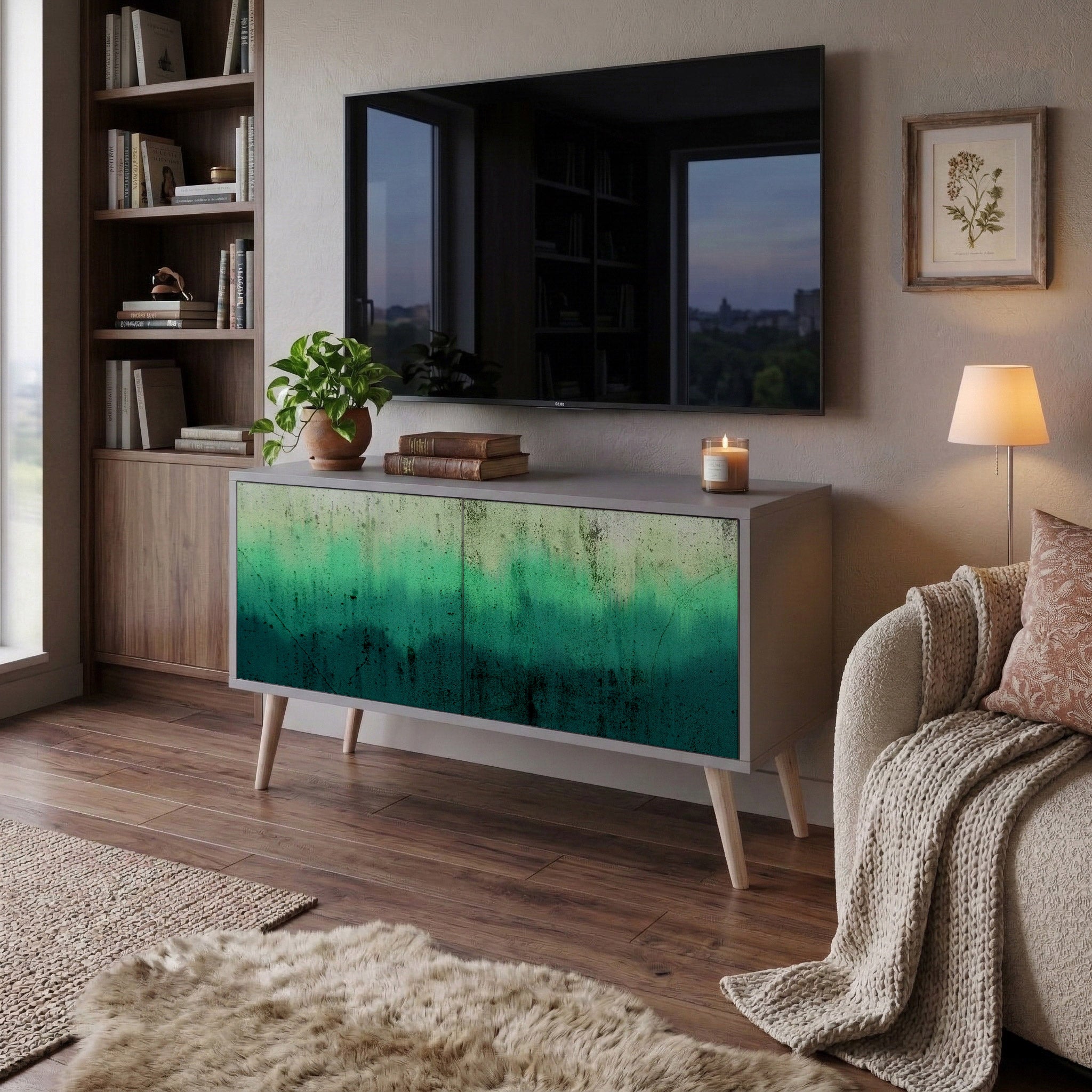 NORTHERN LIGHTS Compact 2-Door TV Cabinet