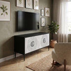 SOLID CIRCLES Compact 2-Door TV Cabinet