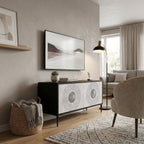 SOLID CIRCLES Compact 2-Door TV Cabinet