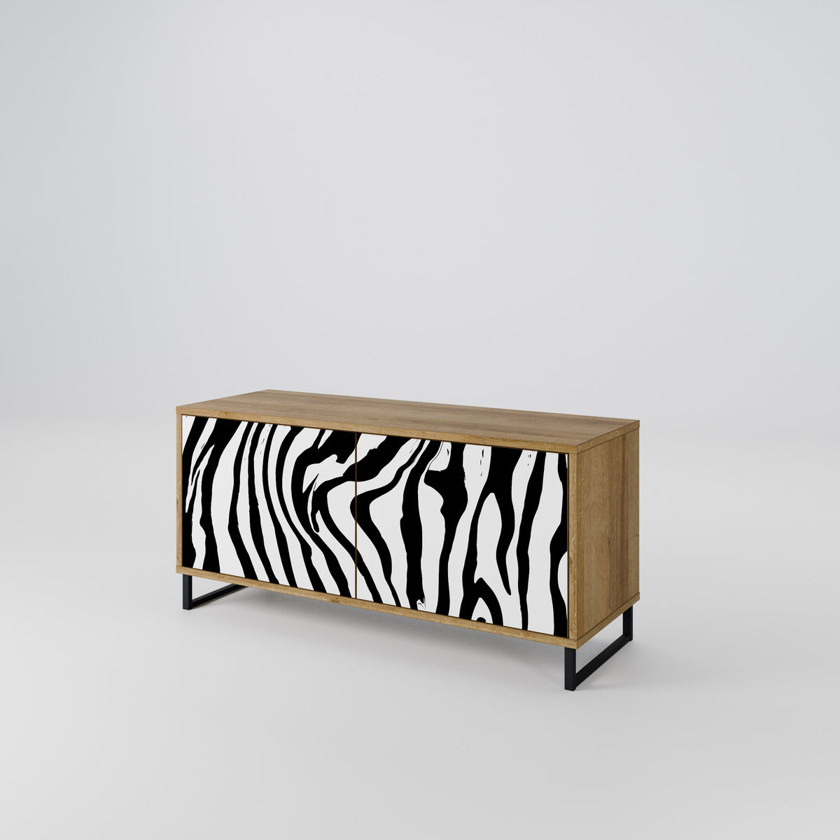 SPLENDID ZEBRA Kompaktes 2-türiges TV-Lowboard