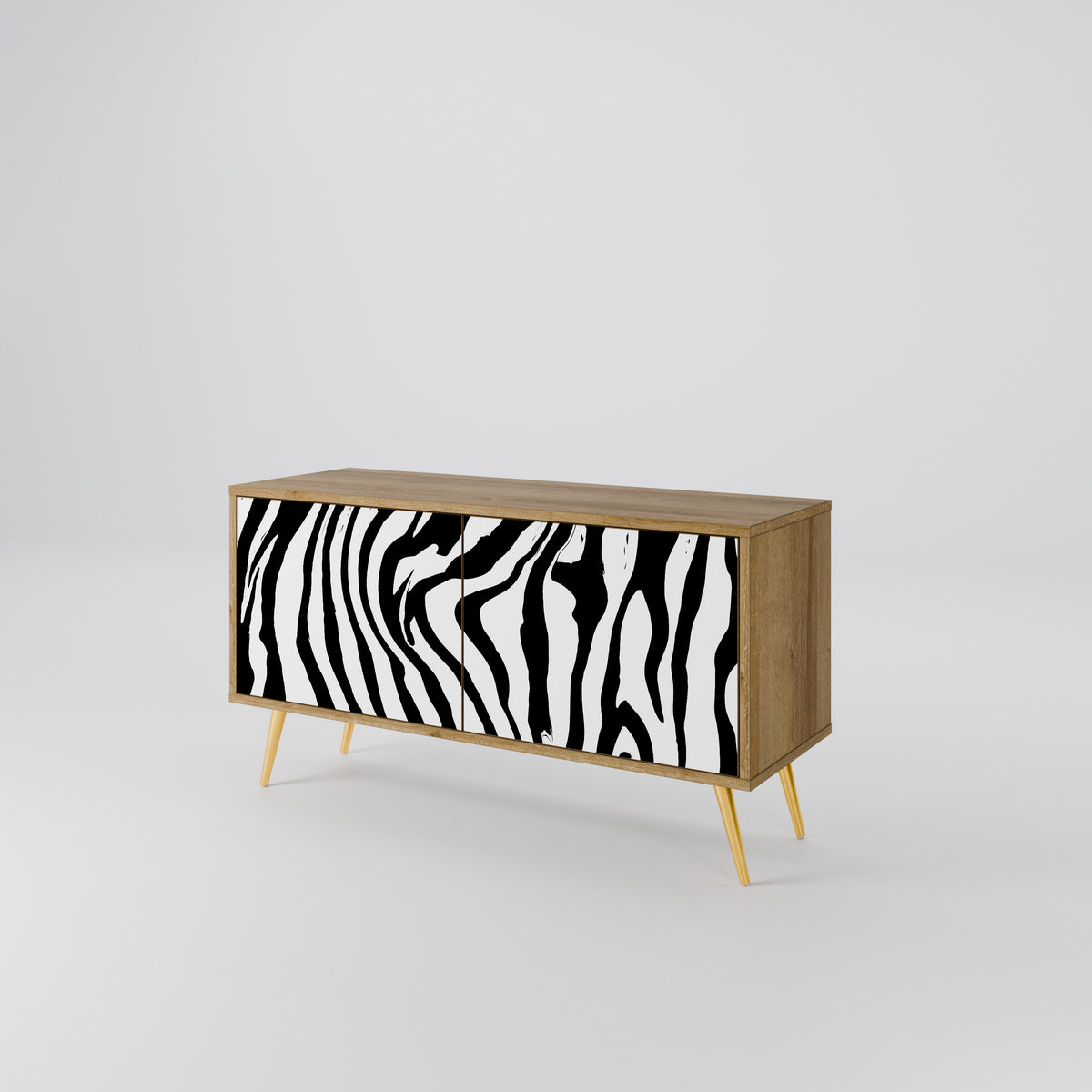 SPLENDID ZEBRA Kompaktes 2-türiges TV-Lowboard