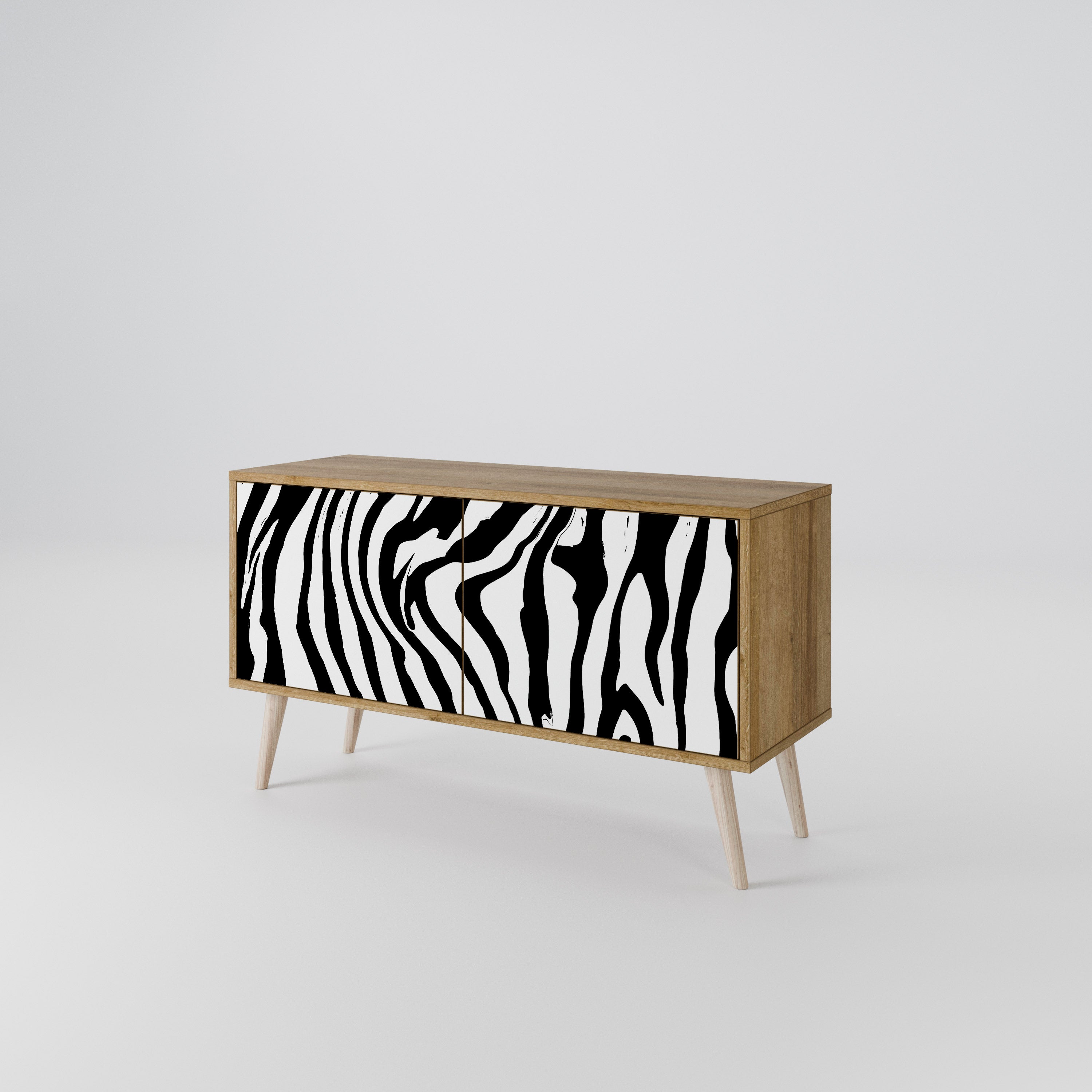 SPLENDID ZEBRA Compact 2-Door TV Cabinet