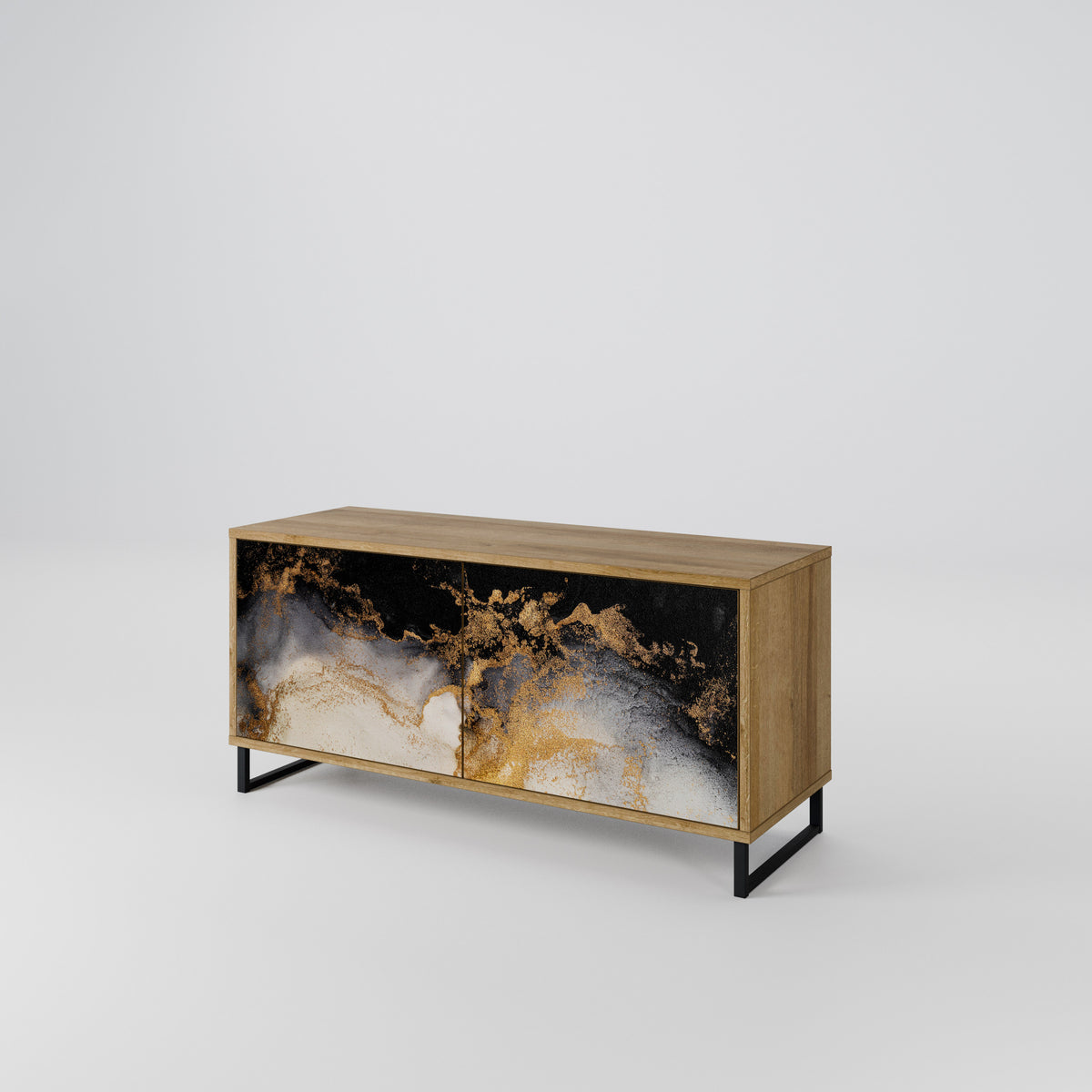 MARBLE OF TOMMORROW Kompaktes 2-türiges TV-Lowboard