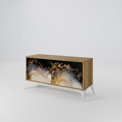 MARBLE OF TOMMORROW Kompaktes 2-türiges TV-Lowboard