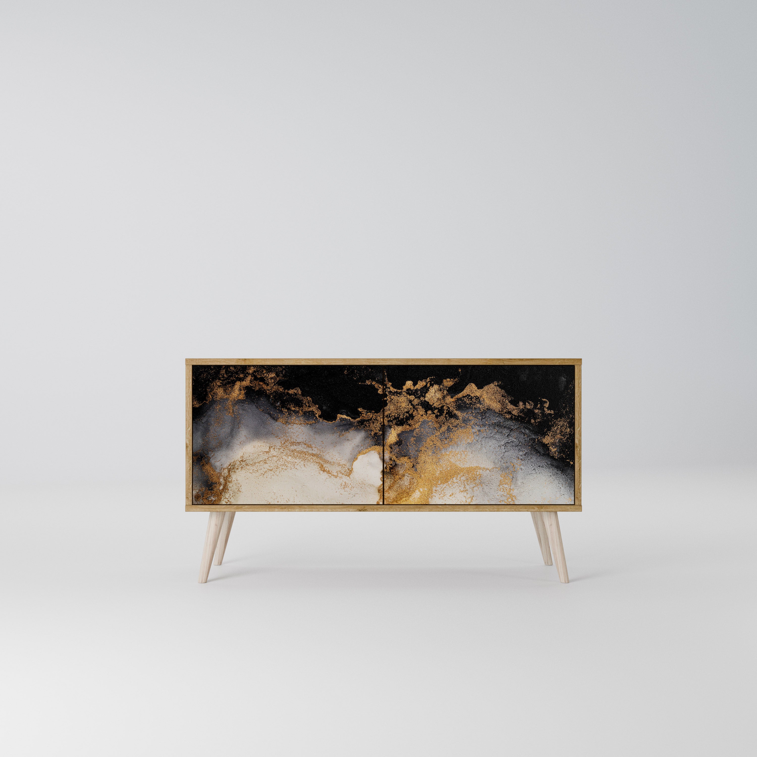 MARBLE OF TOMMORROW Kompaktes 2-türiges TV-Lowboard