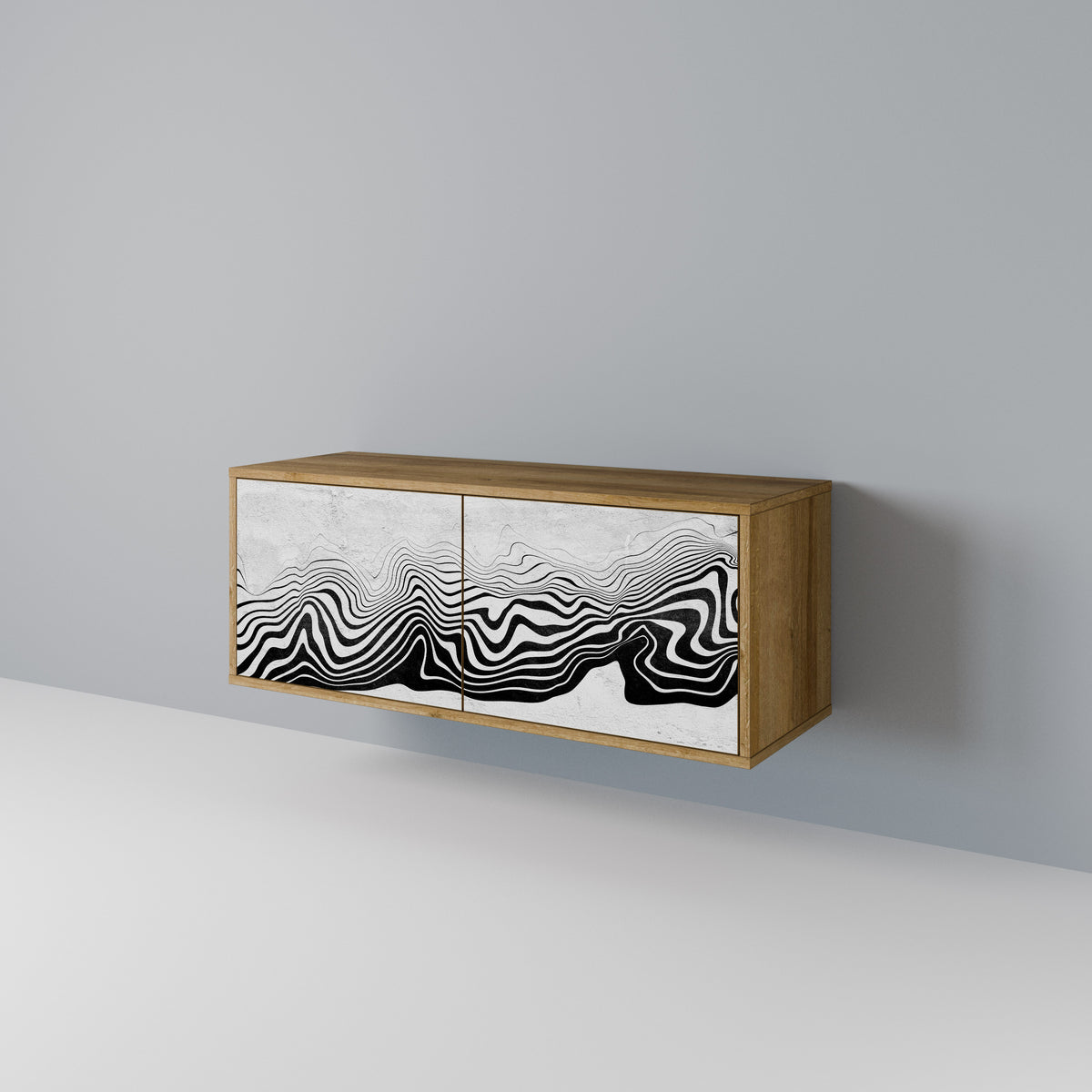 MONOCHROME MIRAGE Kompaktes 2-türiges TV-Lowboard