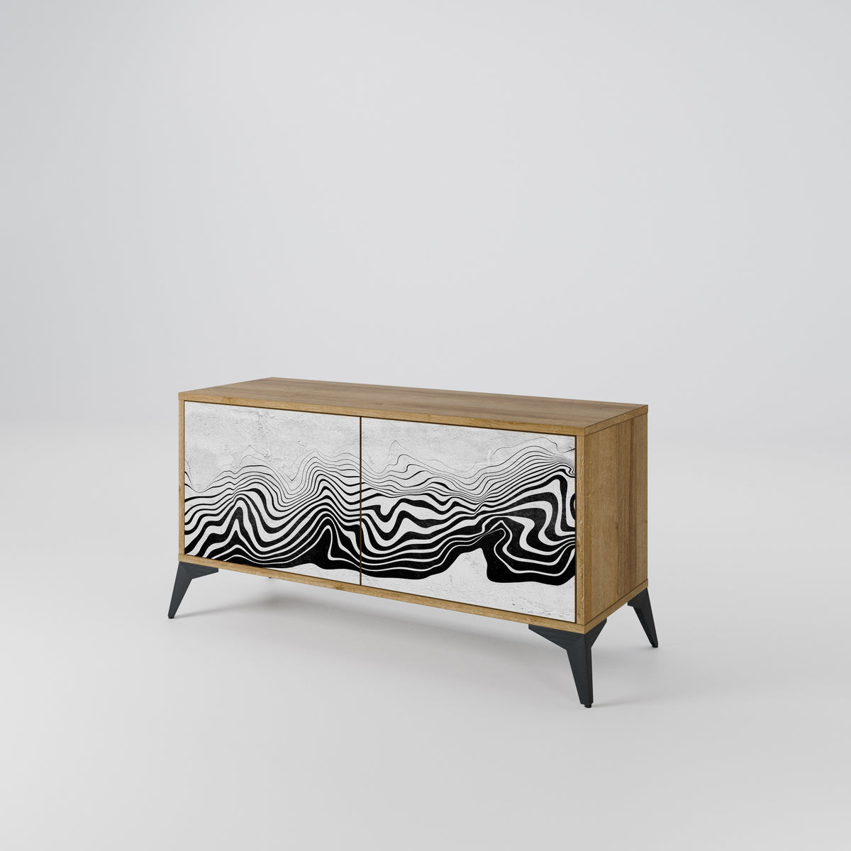 MONOCHROME MIRAGE Kompaktes 2-türiges TV-Lowboard