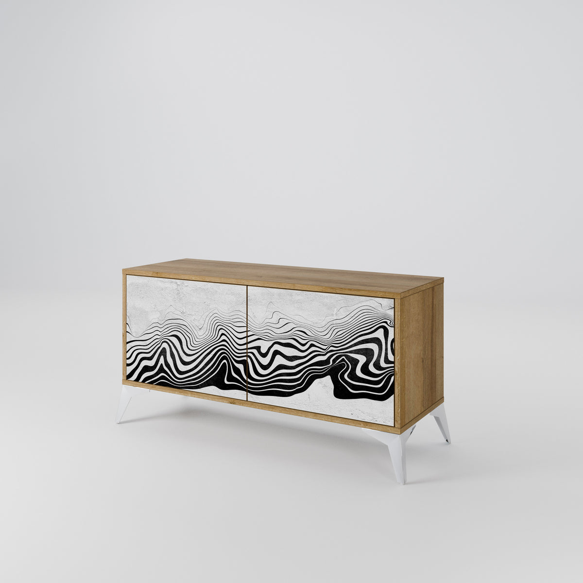 MONOCHROME MIRAGE Kompaktes 2-türiges TV-Lowboard