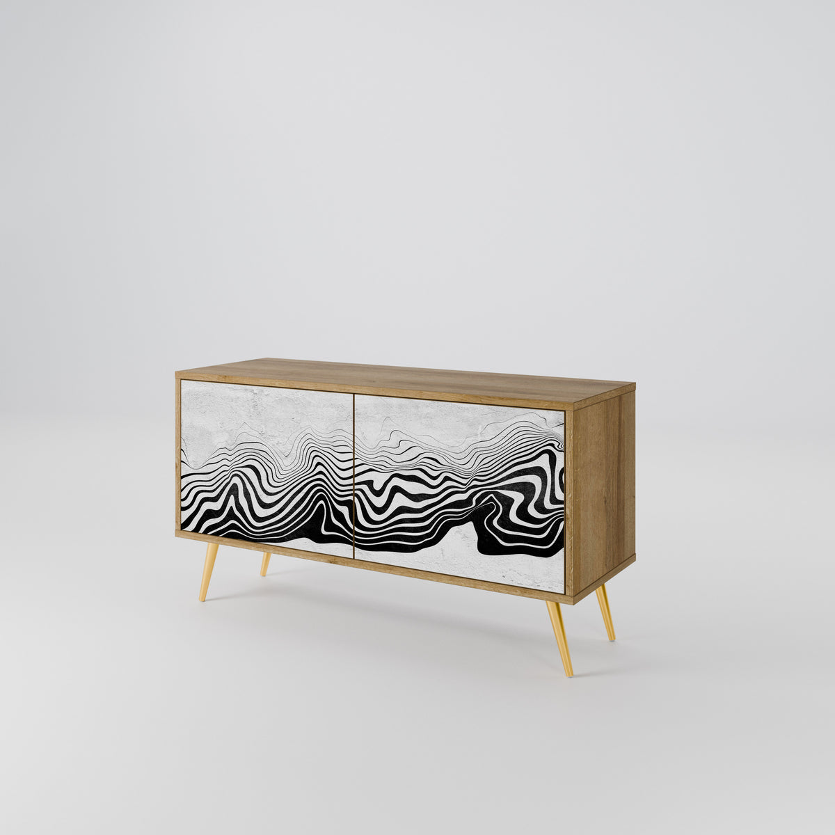 MONOCHROME MIRAGE Kompaktes 2-türiges TV-Lowboard
