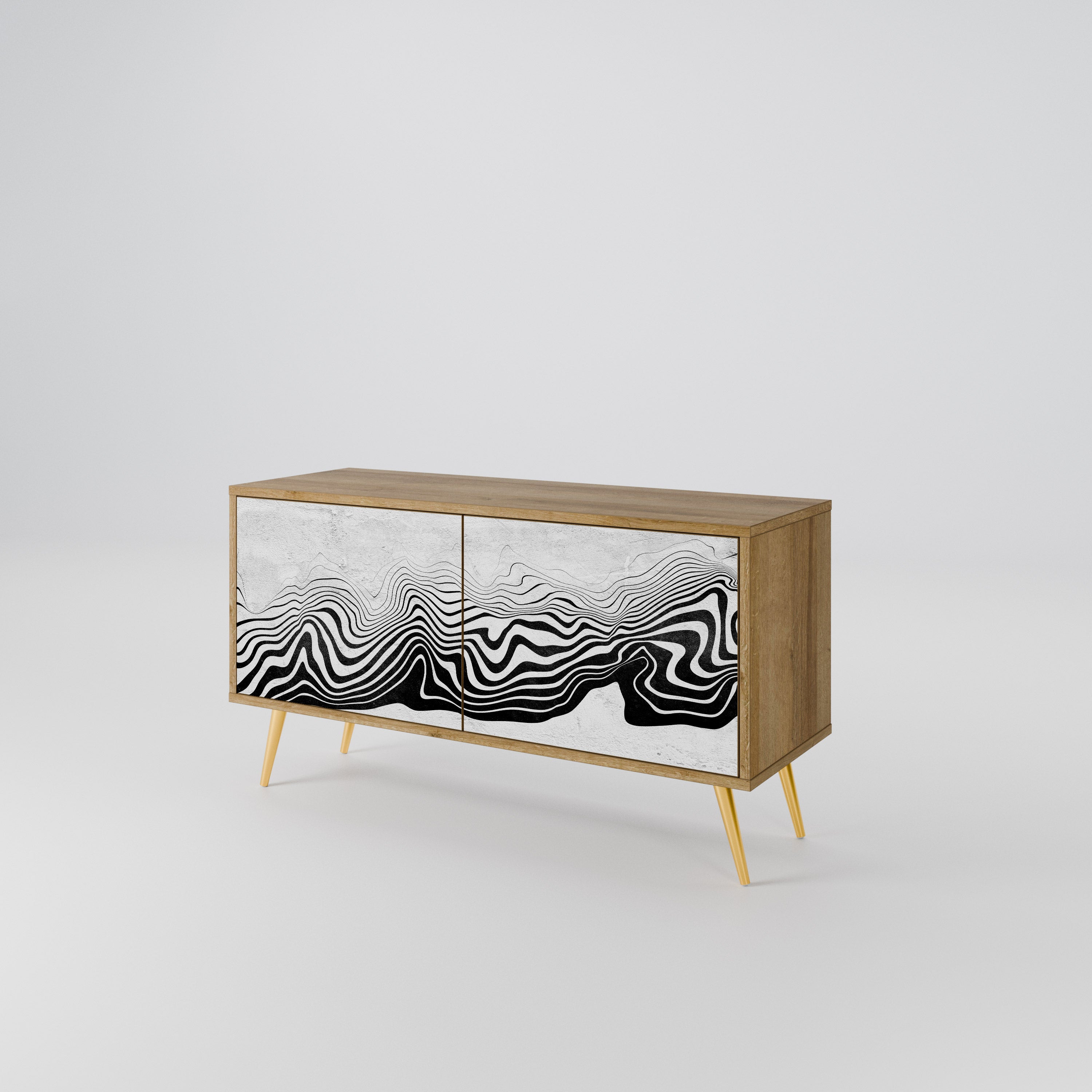 MONOCHROME MIRAGE Compact 2-Door TV Cabinet