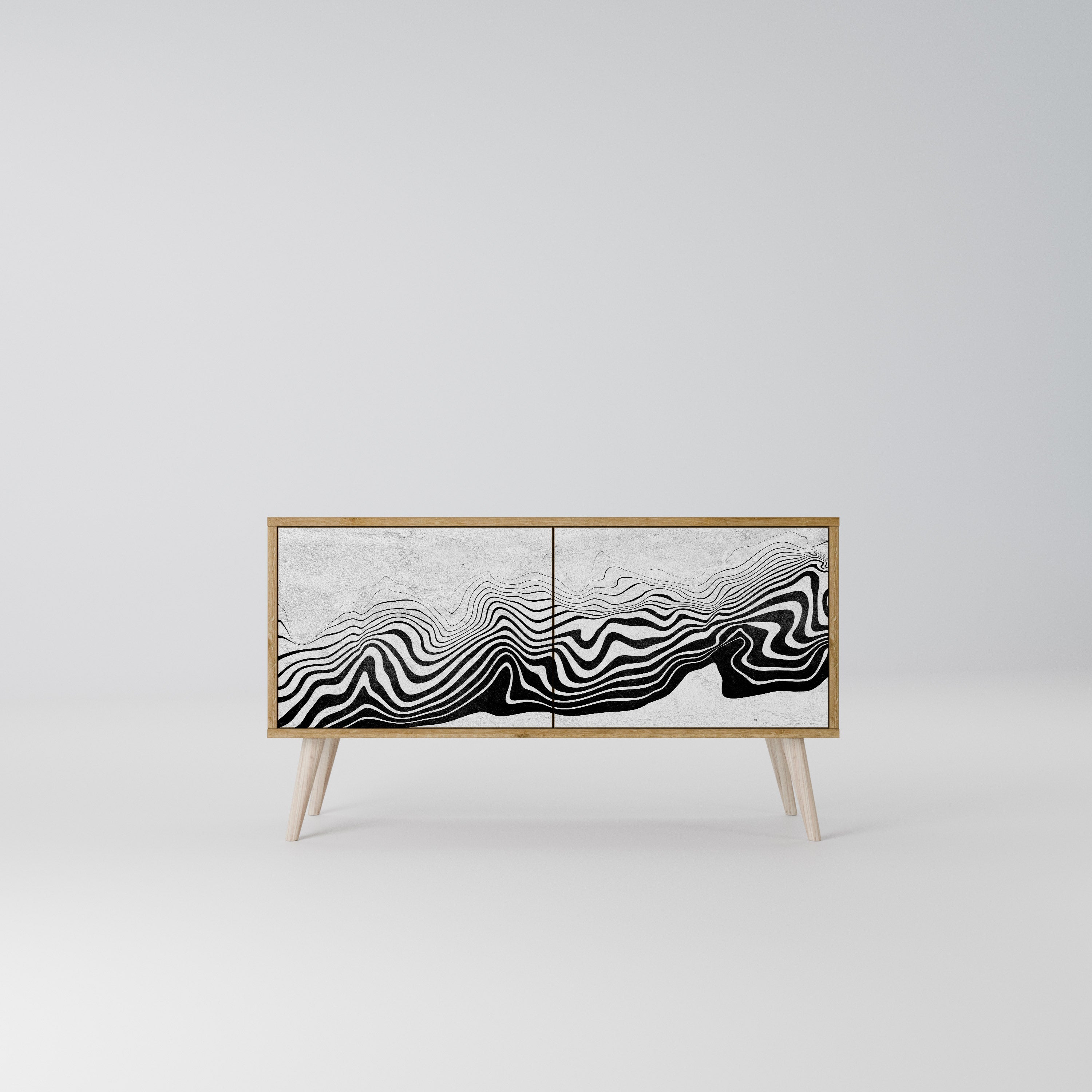 MONOCHROME MIRAGE Kompaktes 2-türiges TV-Lowboard